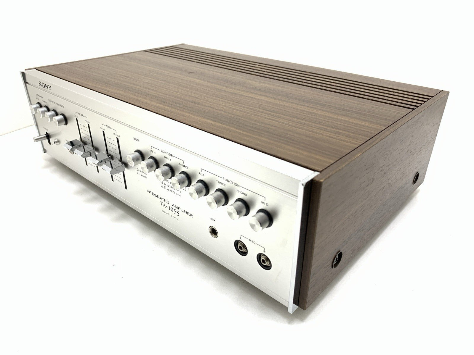 SONY TA 1055 Integrated Stereo Amplifier 23+23 W RMS Vintage 1973 WORK Good Look