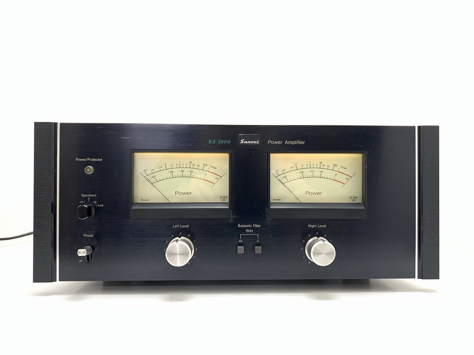 SANSUI BA-3000 Stereo Power Amplifier 170+ 170 W RMS Vintage 1975 WORK Good Look