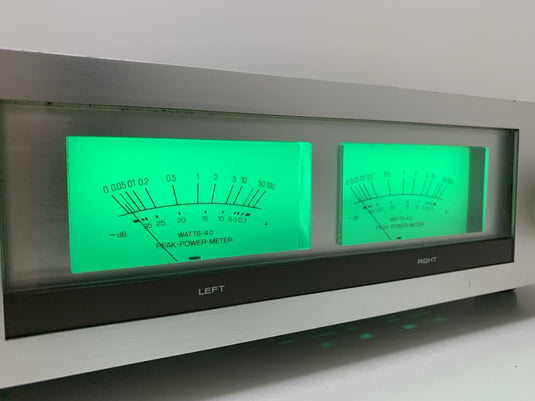 TENSAI TM 2250 Stereo Power Amplifier 100 Watts RMS Vintage 1980 WORK Good Look