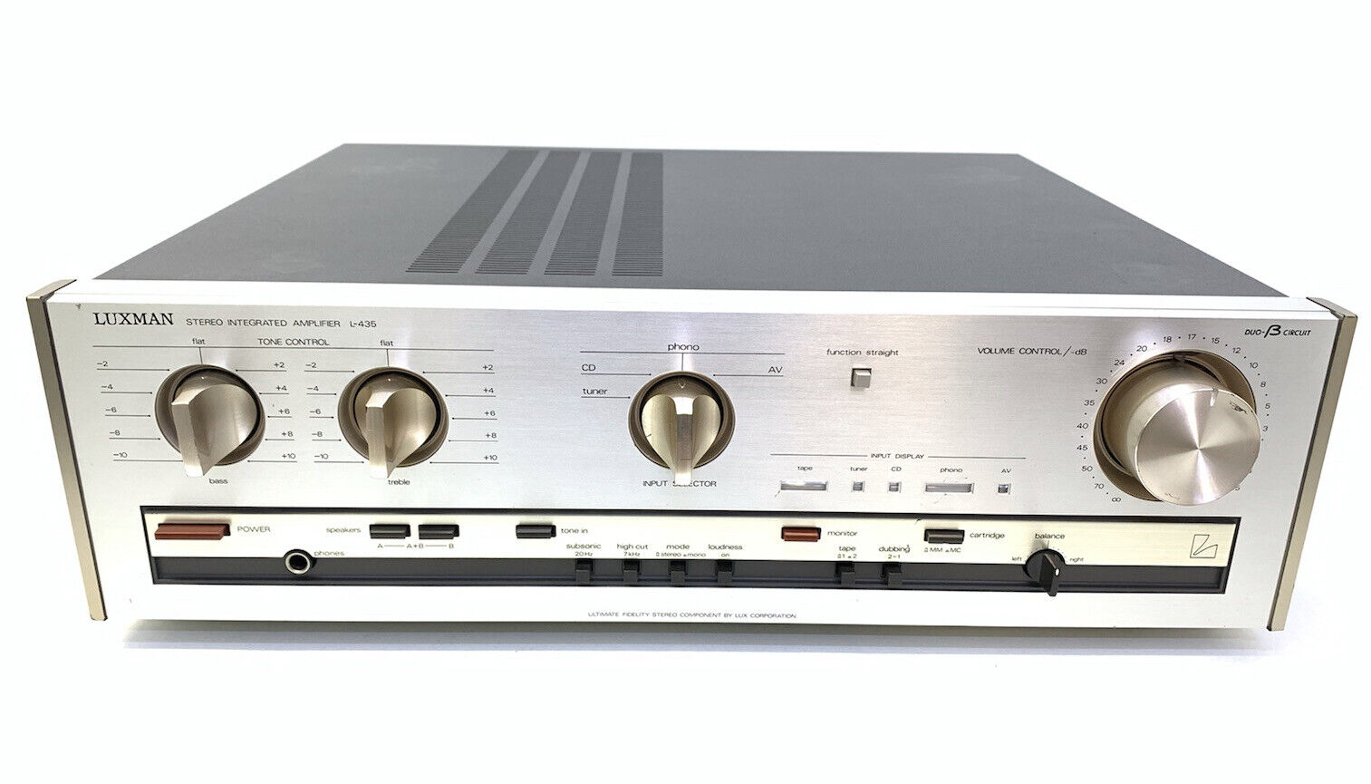 LUXMAN L-435 Stereo Integrated Amplifier 200W RMS Vintage 1987 Work Good Look