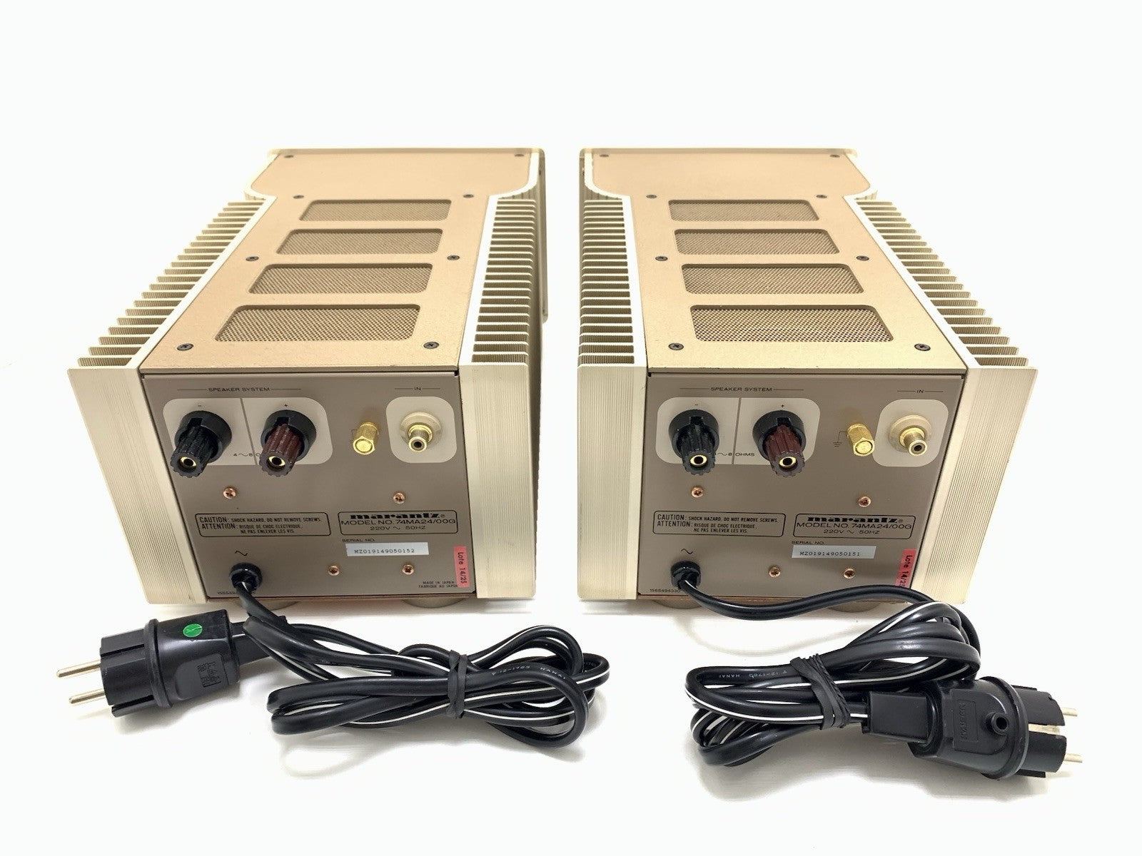 Marantz MA 24 220V European 2 Mono Power Amplifier Class A Japan 1991 Work HiEnd