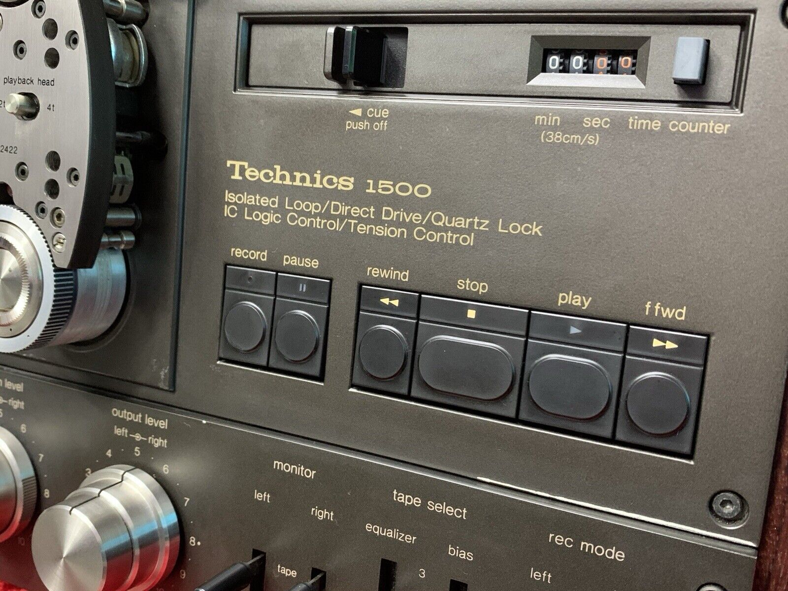 TECHNICS RS 1506U Reel to Reel 2 & 4 Track 10" Tape Vintage 1977 WORK Good Look