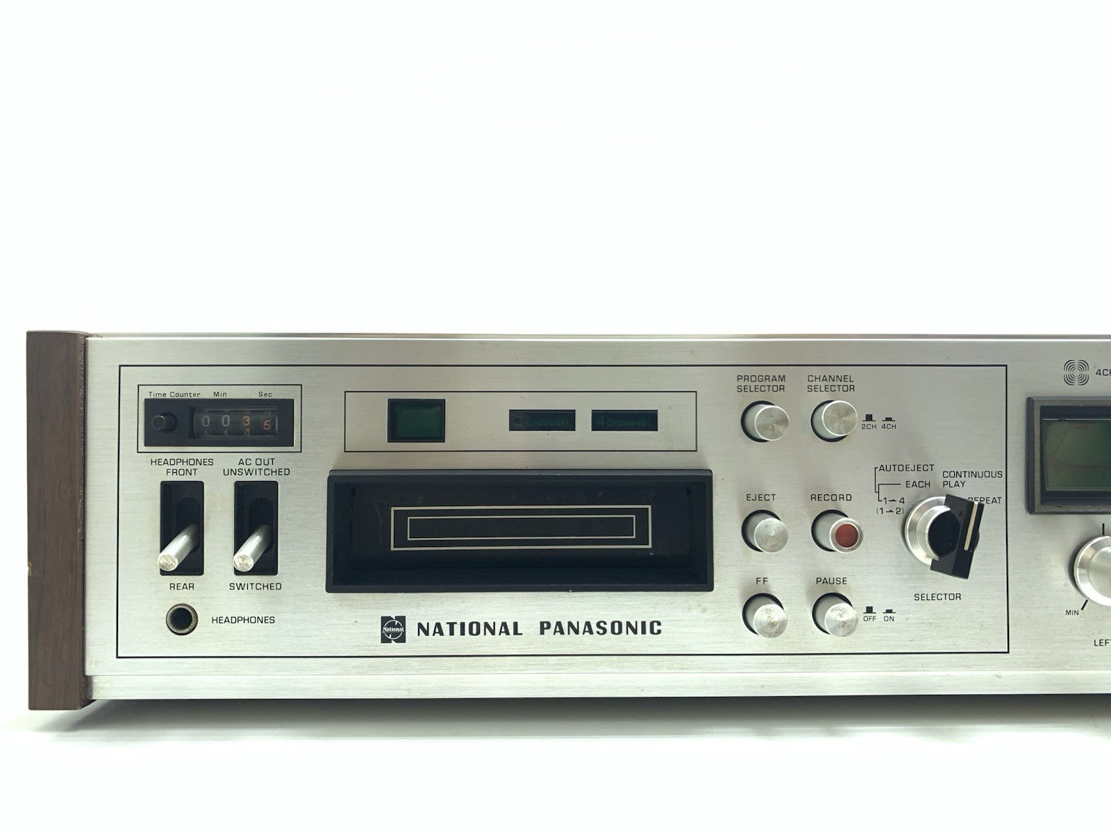 NATIONAL PANASONIC RS 858U 4Channel Quadraphonic 8 Track Recorder WORK Good Look