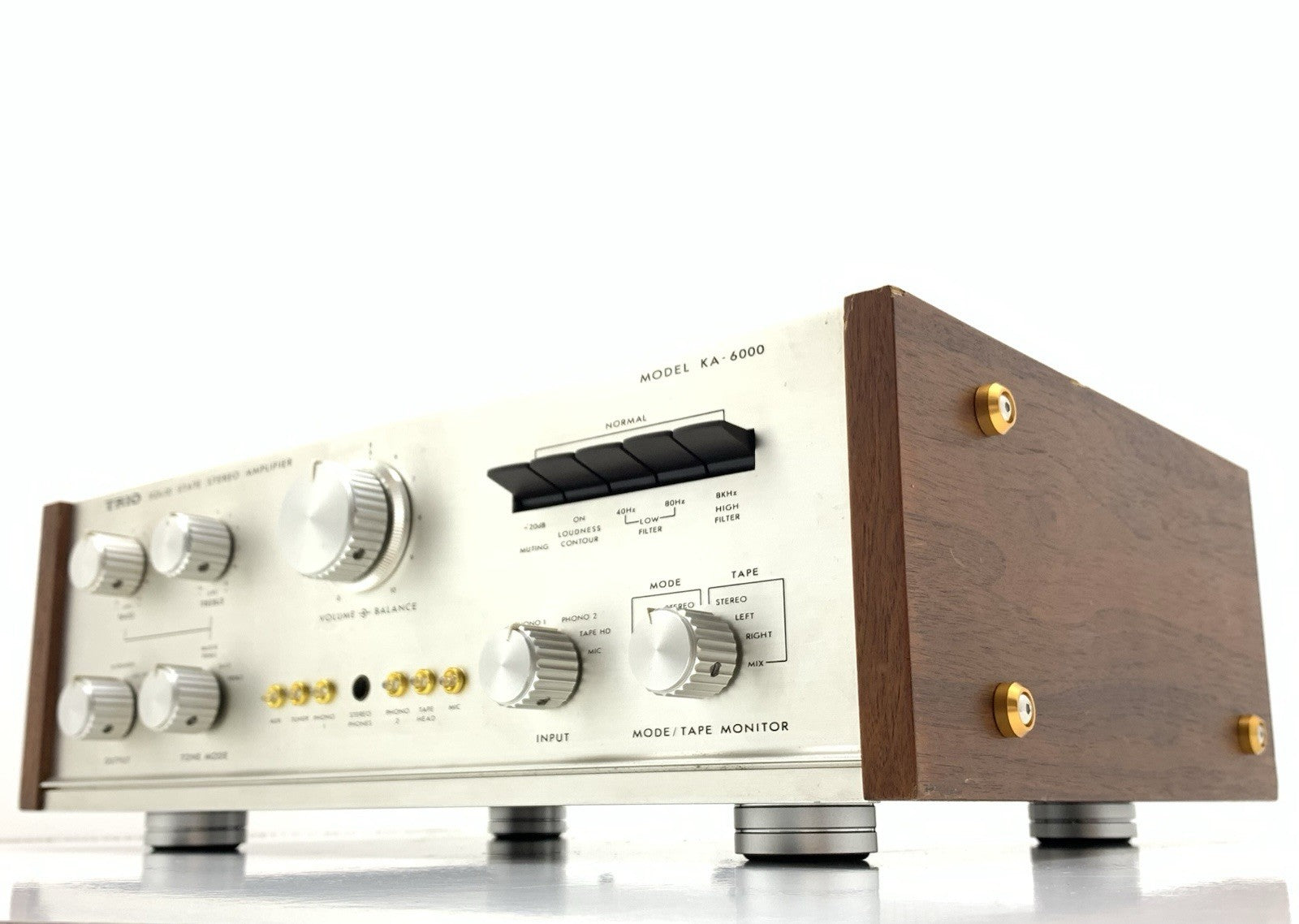 TRIO KENWOOD KA 6000 Legendary  Amplifier 45+45W RMS Vintage 1968 WORK Good Look