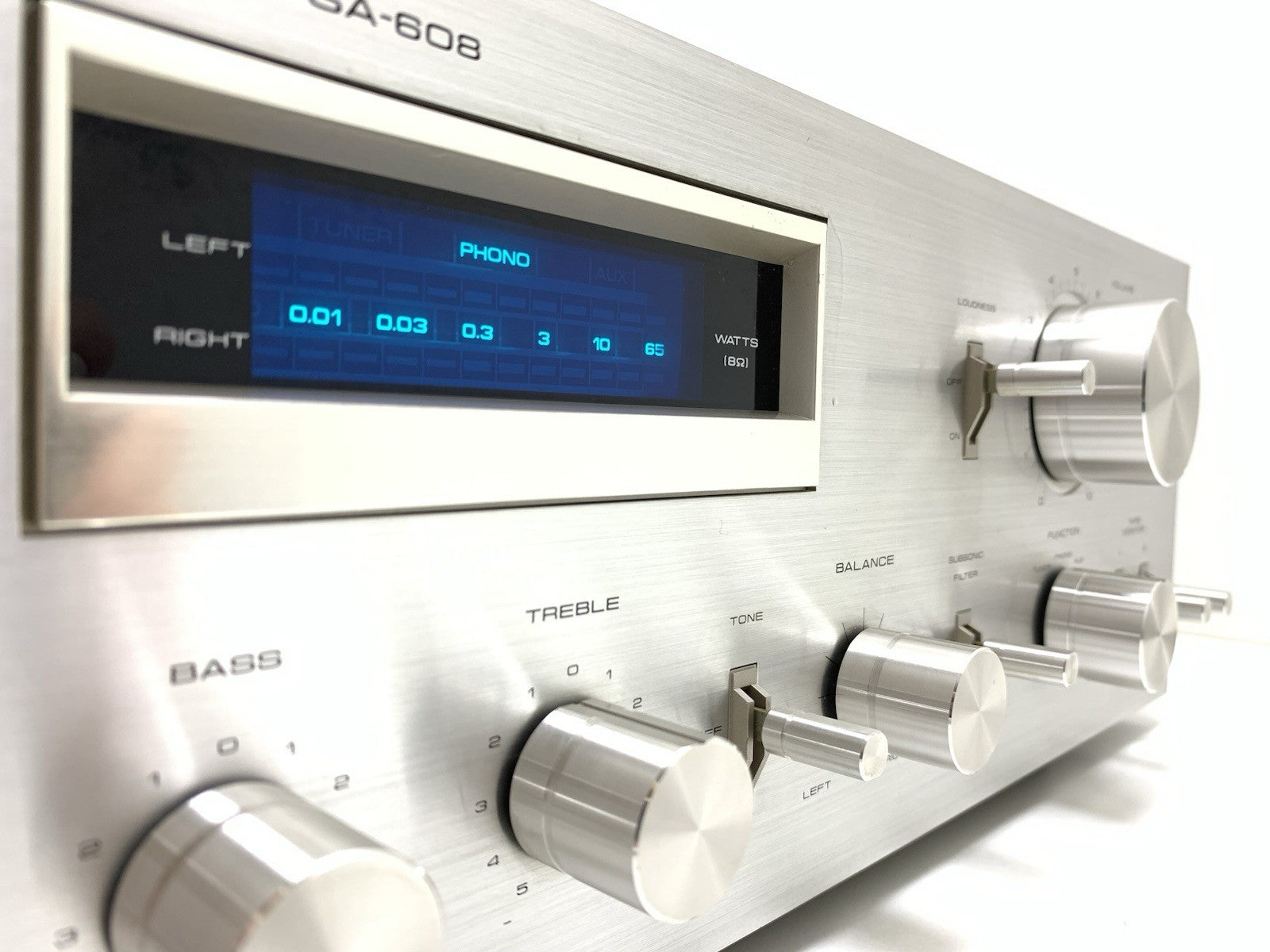 PIONEER SA 608 Stereo Amplifier 2X 45Watts RMS Vintage 1979 Hi Fi WORK GOOD LOOK