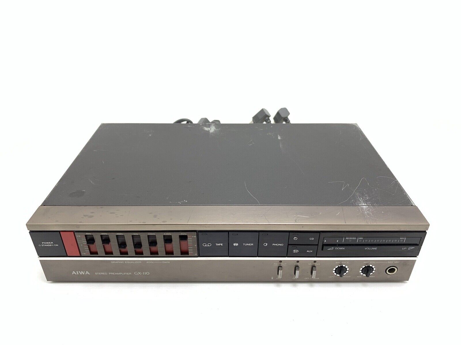 AIWA GX-110 Stereo Pre Amplifier Vintage with Equalizer Vintage 1984 GOOD LOOK