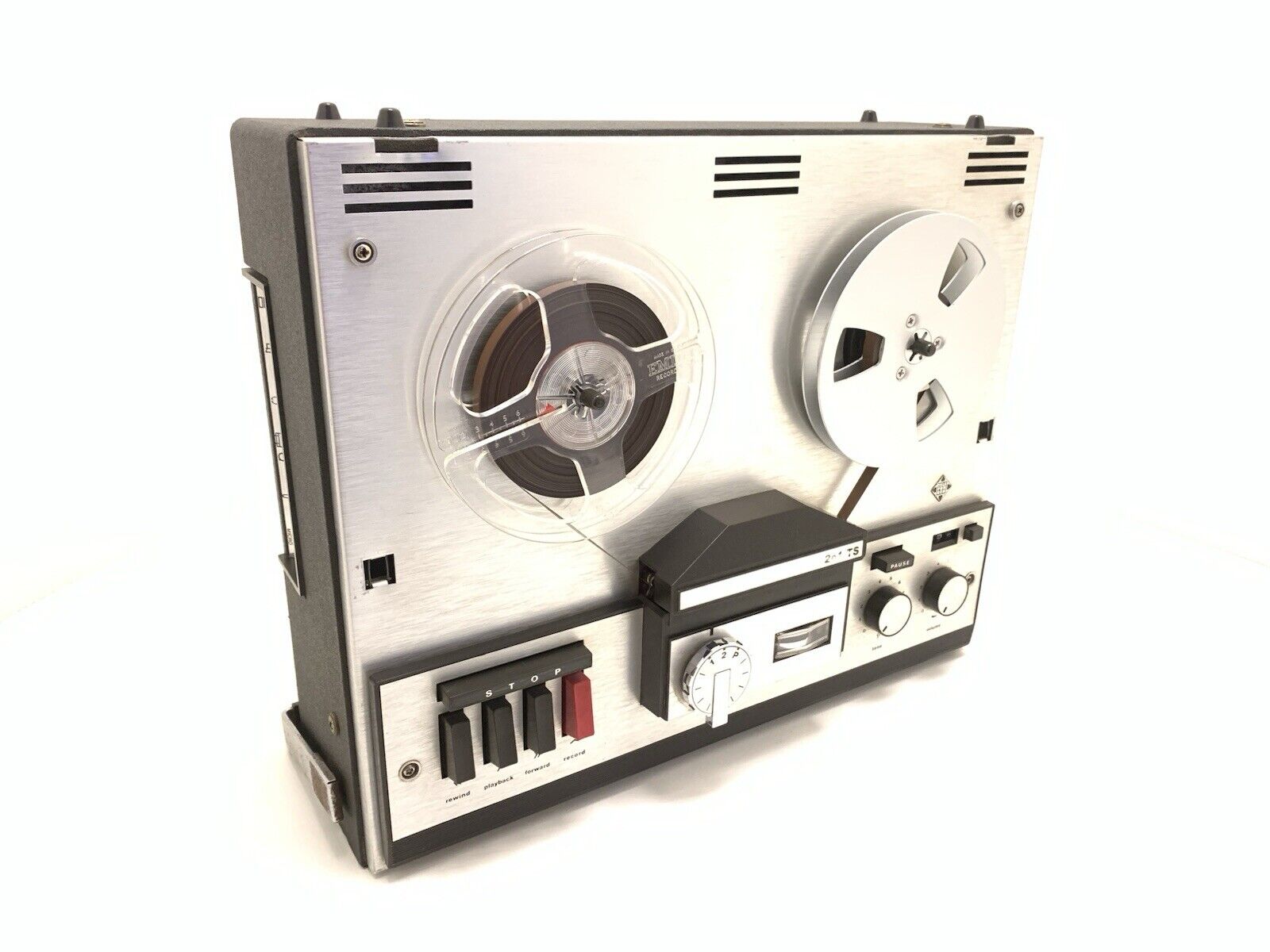 TELEFUNKEN M 201TS Tape Reel to Reel 4 Track 7" Vintage 1967 WORK Good Look