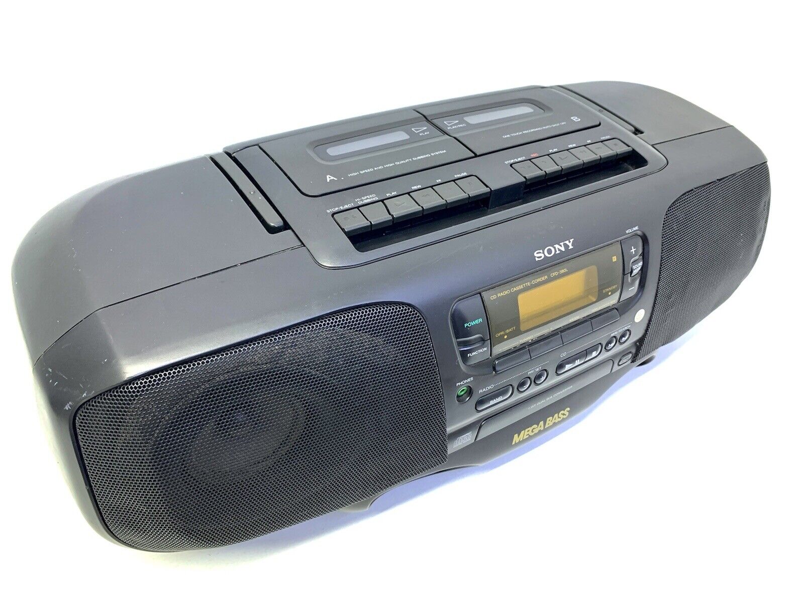 SONY CFD-380L BOOMBOX STEREO Radio Cassette Vintage 1996 w/Bluetootph Good Look