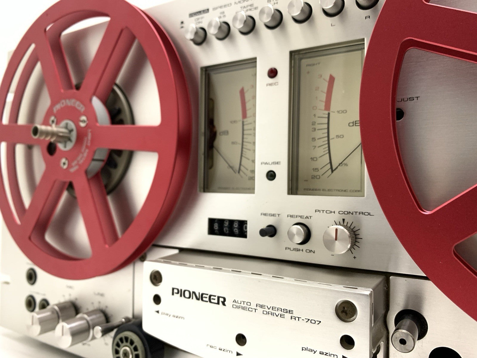 PIONEER RT 707 Open Reel 4 Track 7" Tape Vintage 1977 AutoReverse WORK Good Look