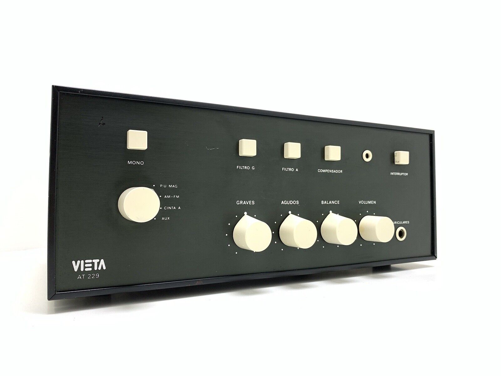 VIETA AT-229 B Integrated Stereo Amplifier 2 X 30 WRMS Vintage WORKING Good Look