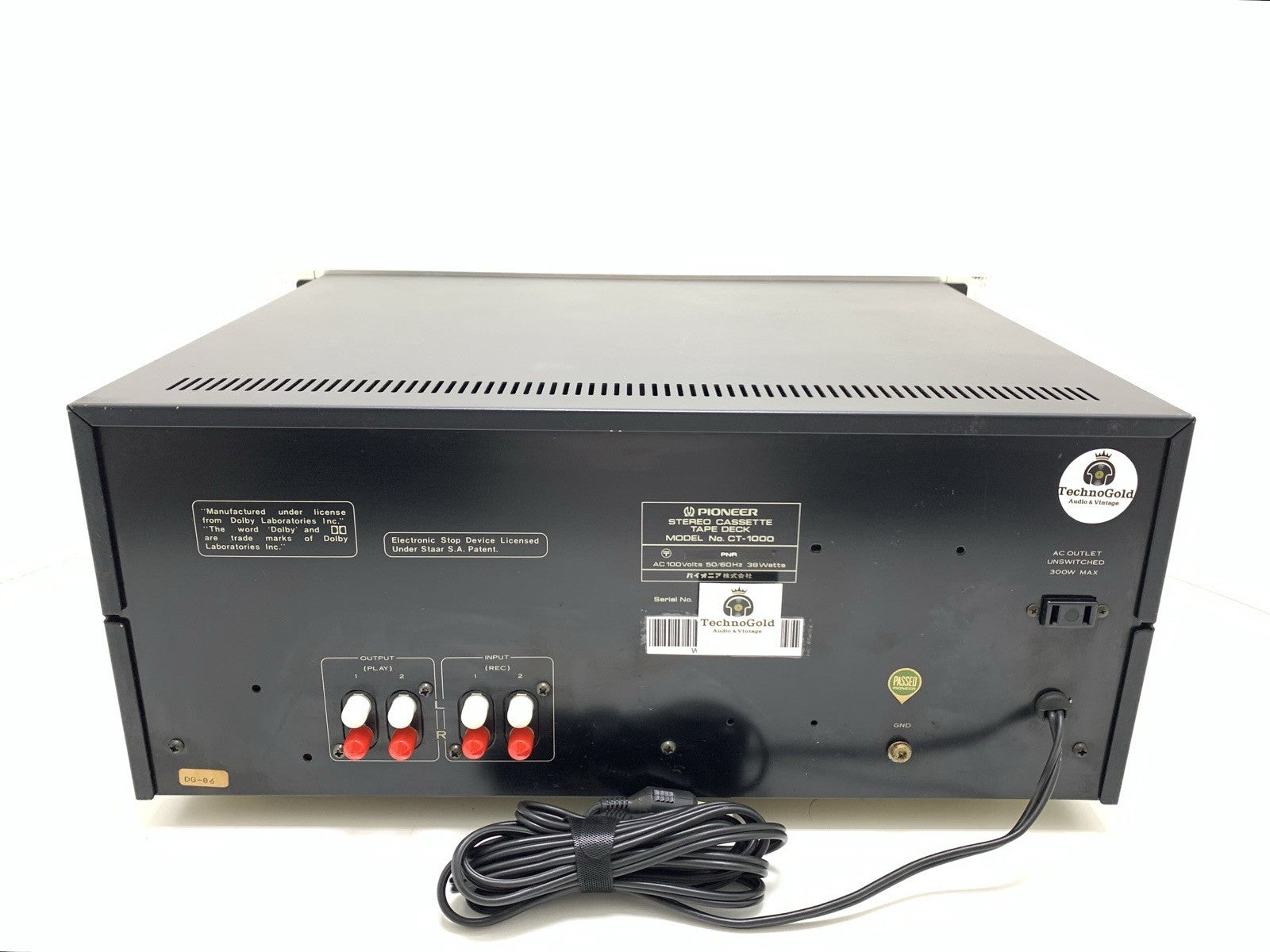 PIONEER CT 1000 CT-F1000 RACK 3 Head Stereo Tape Deck Vintage WORK Good Look
