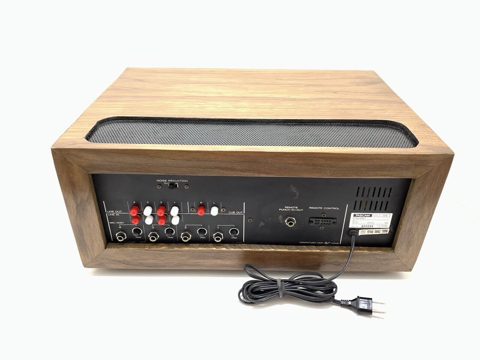 TASCAM 234 Multitrack 4 Channel Cassette Deck Vintage Wood Box WORK Good Look