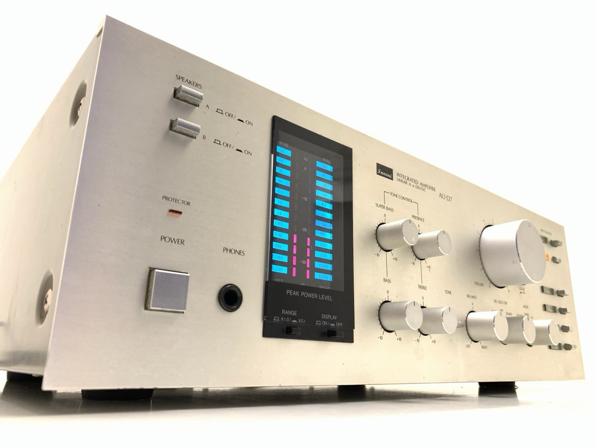 SANSUI AU D7 Integrate Stereo Amplifier 65+65 Watts RMS Vintage 1980 Good Look