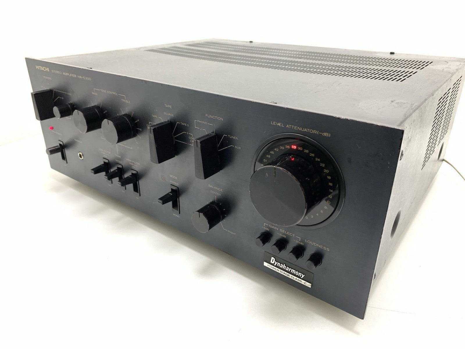 HITACHI HA 5300 Stereo Amplifier 60+60 Watts RMS Vintage 1977 Working Good Look
