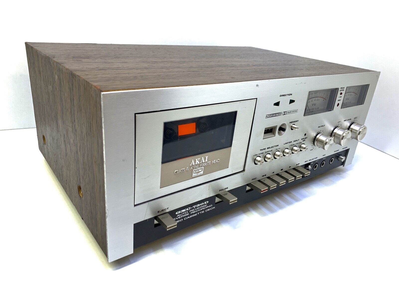 AKAI  GXC-730D Tape Deck Vintage 1976 Auto Reverse 3 Head Refurbished Good Look