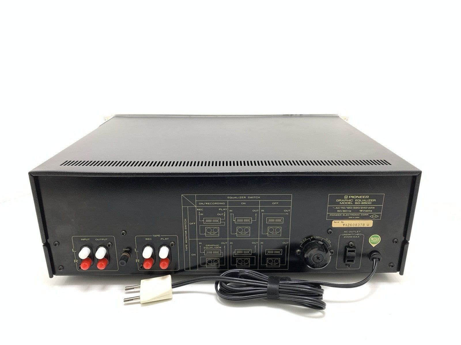 PIONEER SG-9500 RACK Graphic Equalizer SPEC Vintage 1976 HiEnd Working Good Look