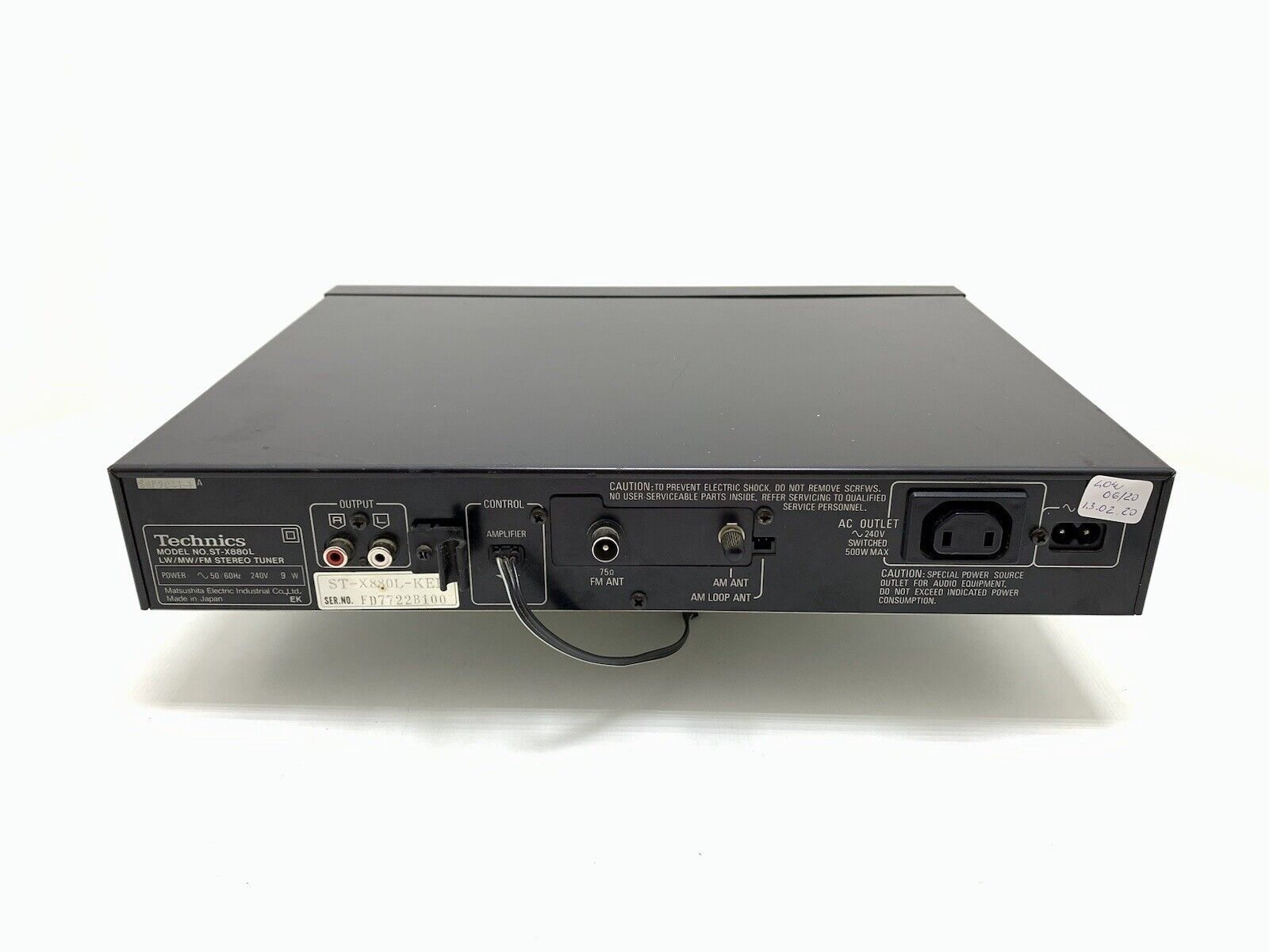 TECHNICS ST-X880L FM/MW/LW Stereo Tuner Digital HiFi Vintage 1987 Work Good Look