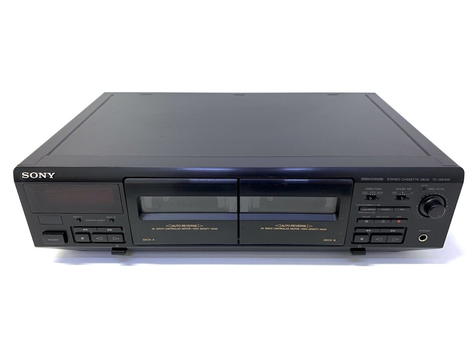 SONY TC-WE405 Tape Deck Doble Cassette Vintage 1996 Refurbished Hi End Good Look