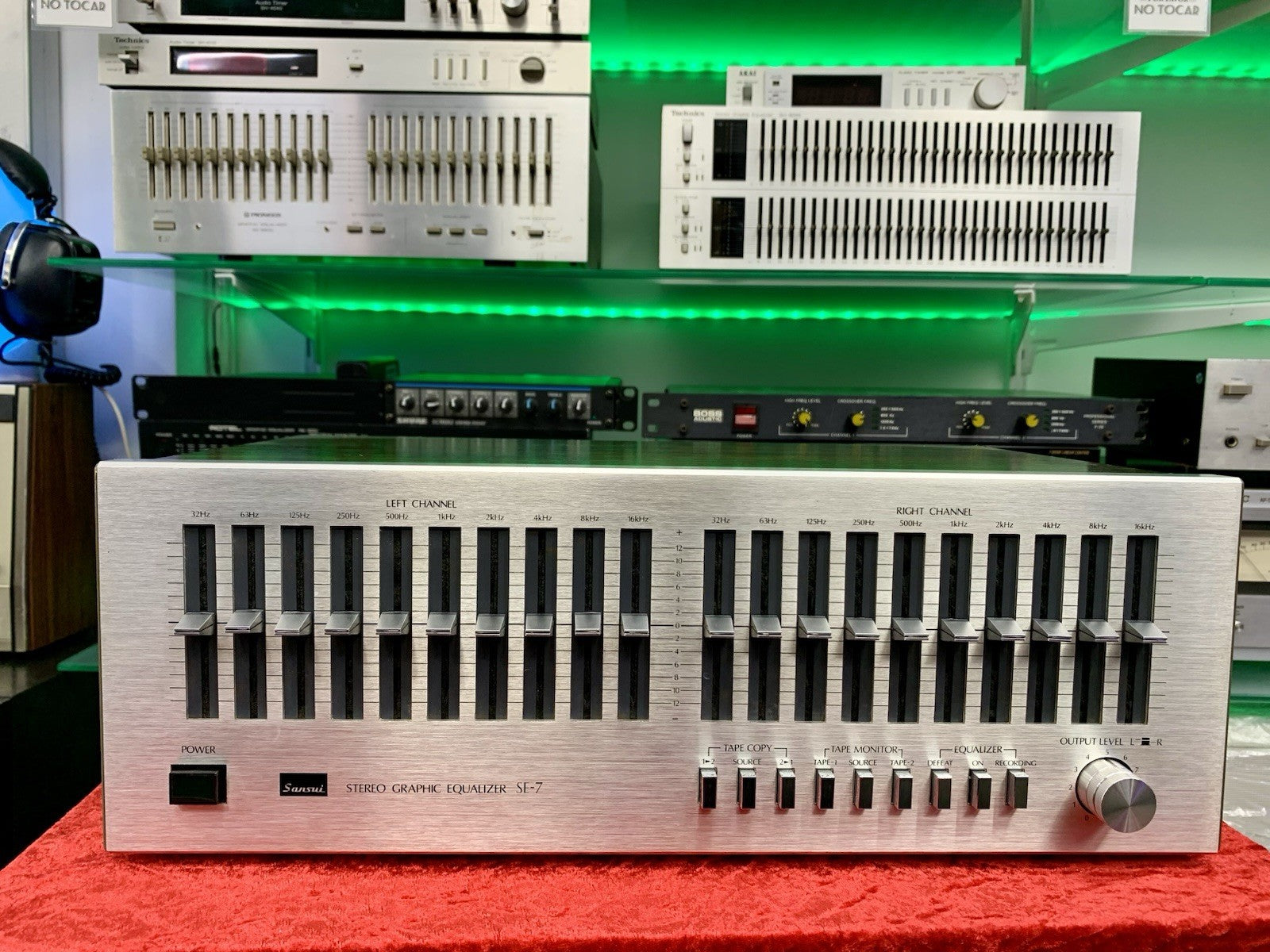 Sansui SE-7 Stereo Graphic Equalizer Vintage 1979 Wood Work Like New Good Look