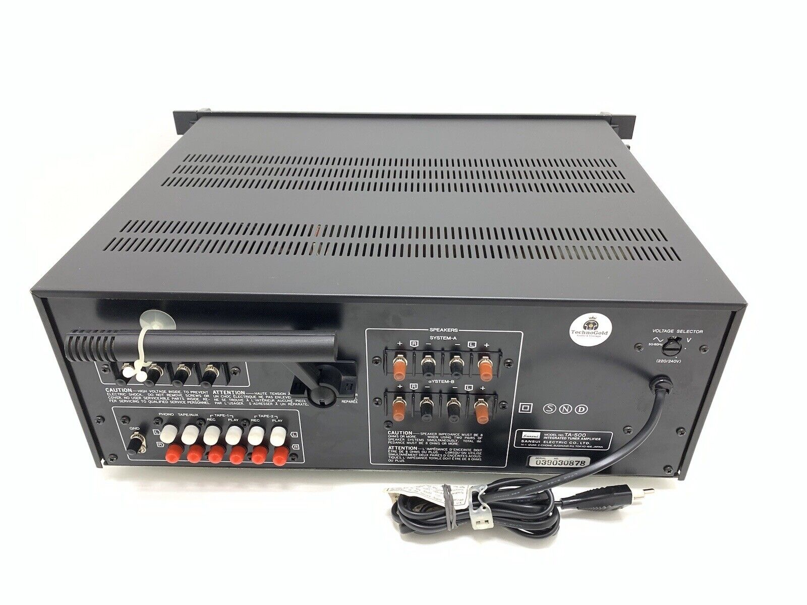 SANSUI TA-500 DC Integrated Stereo Receiver 100 WRMS Vintage 1979 WORK Good Look