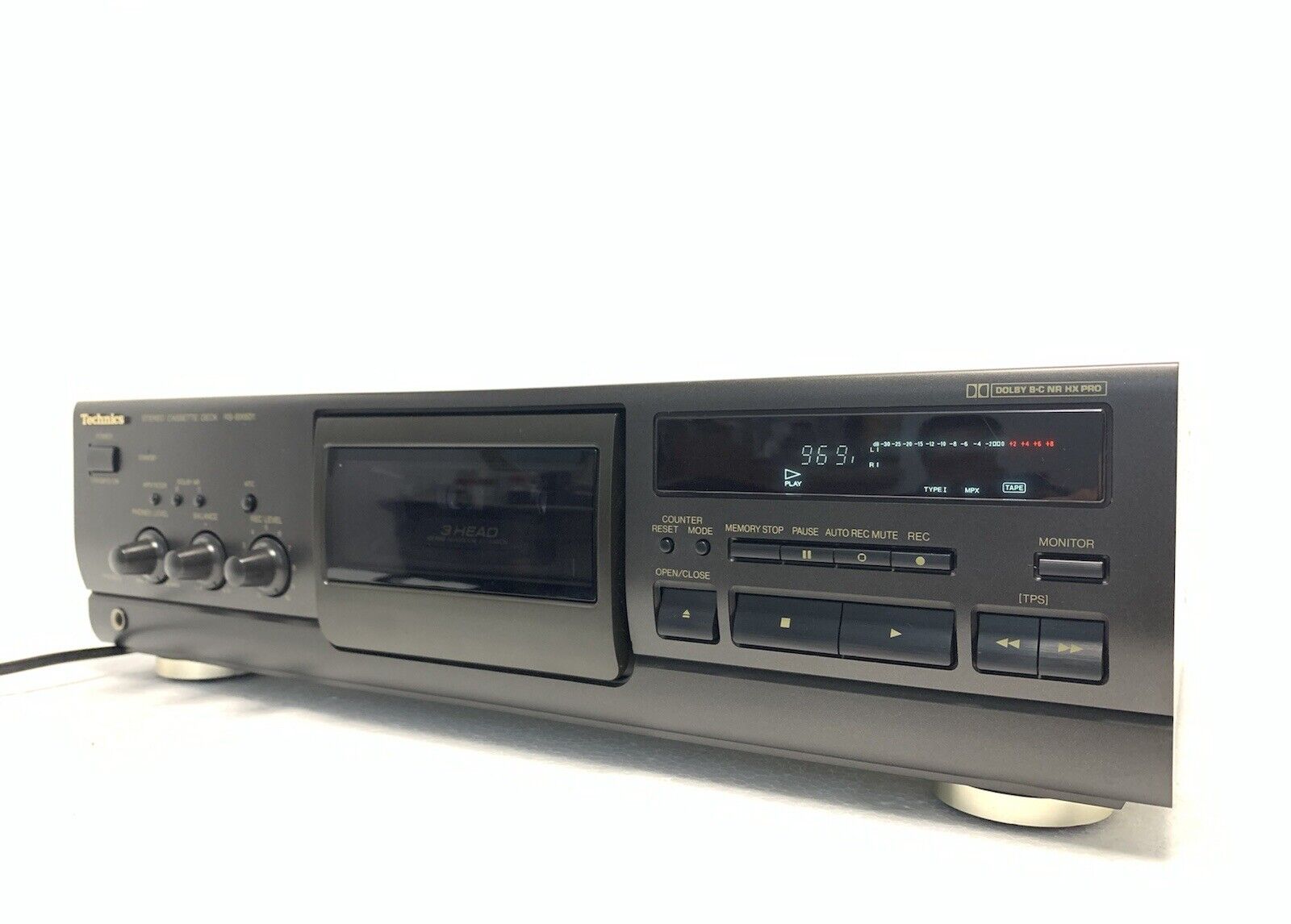 TECHNICS RS-BX601 Stereo Cassette Deck 3 Head Vintage 1994 Hi End WORK Good Look