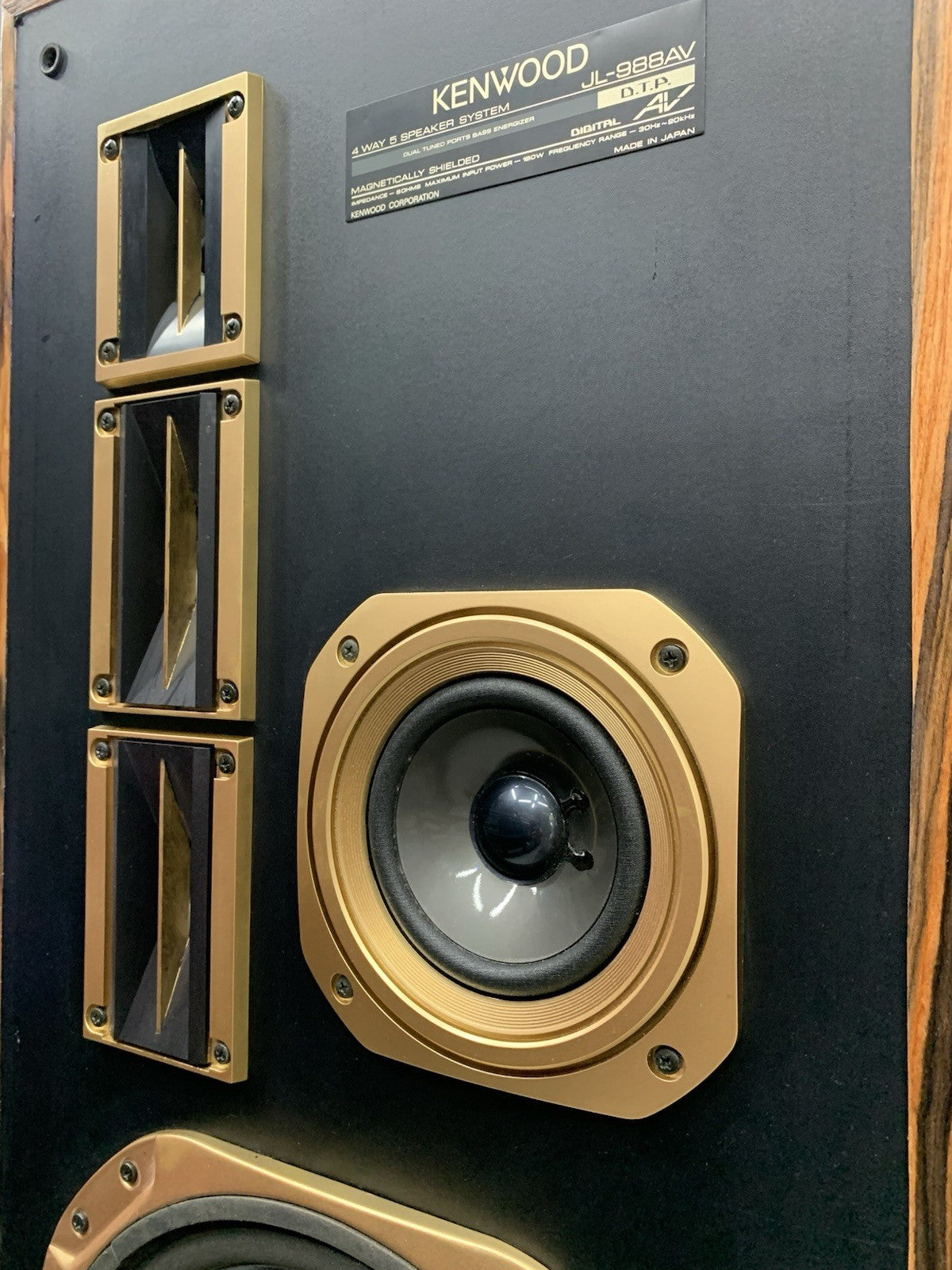 KENWOOD JL 988AV Hi End 5 Speakers 4 Way Premium Rosewood Vintage