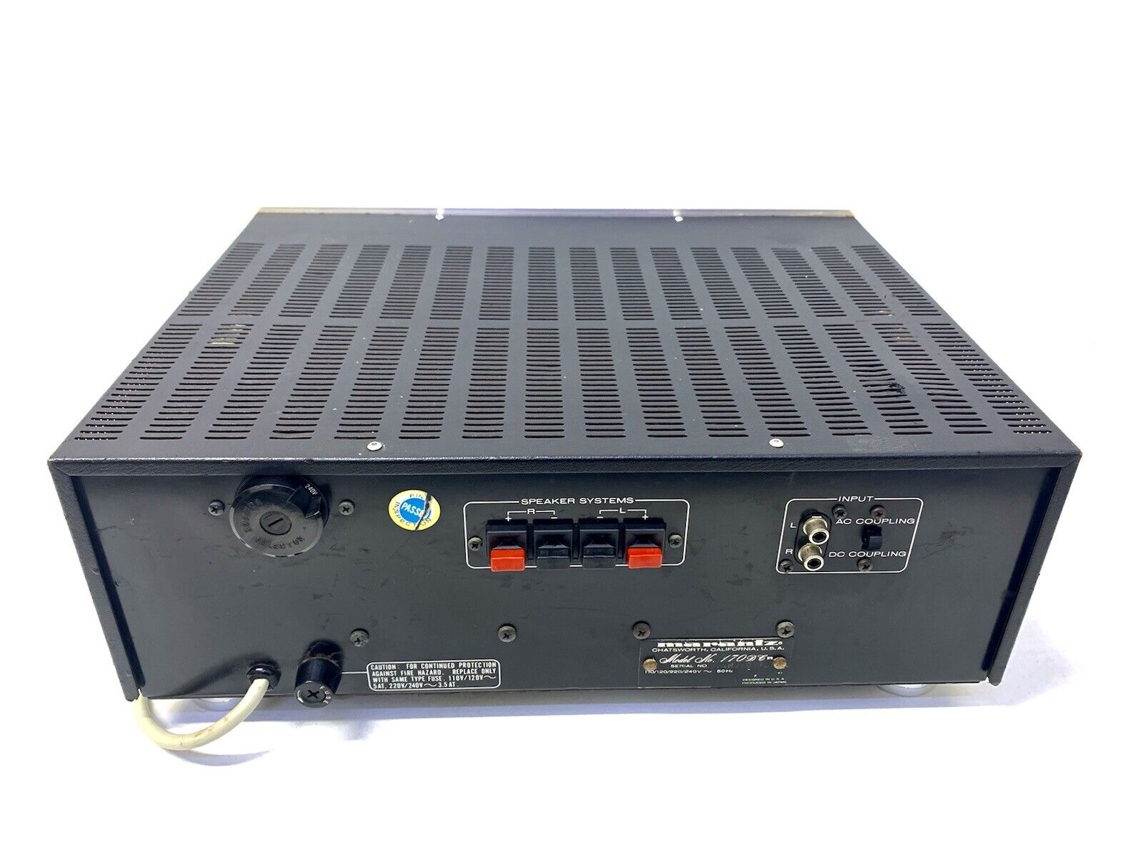 MARANTZ 170DC Stereo Power Amplifier Vintage 1978 Hi End 172 Watts RMS Good Look
