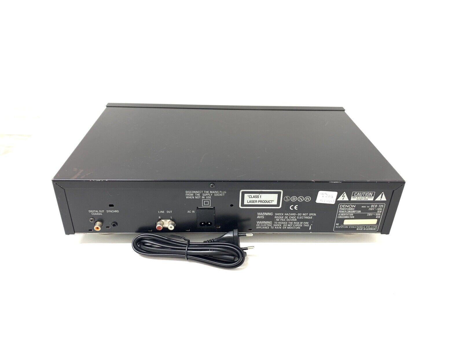 DENON DCD 725 Digital Compact Disc Player Hi End 20 Bits Vintage 1995 Good Look