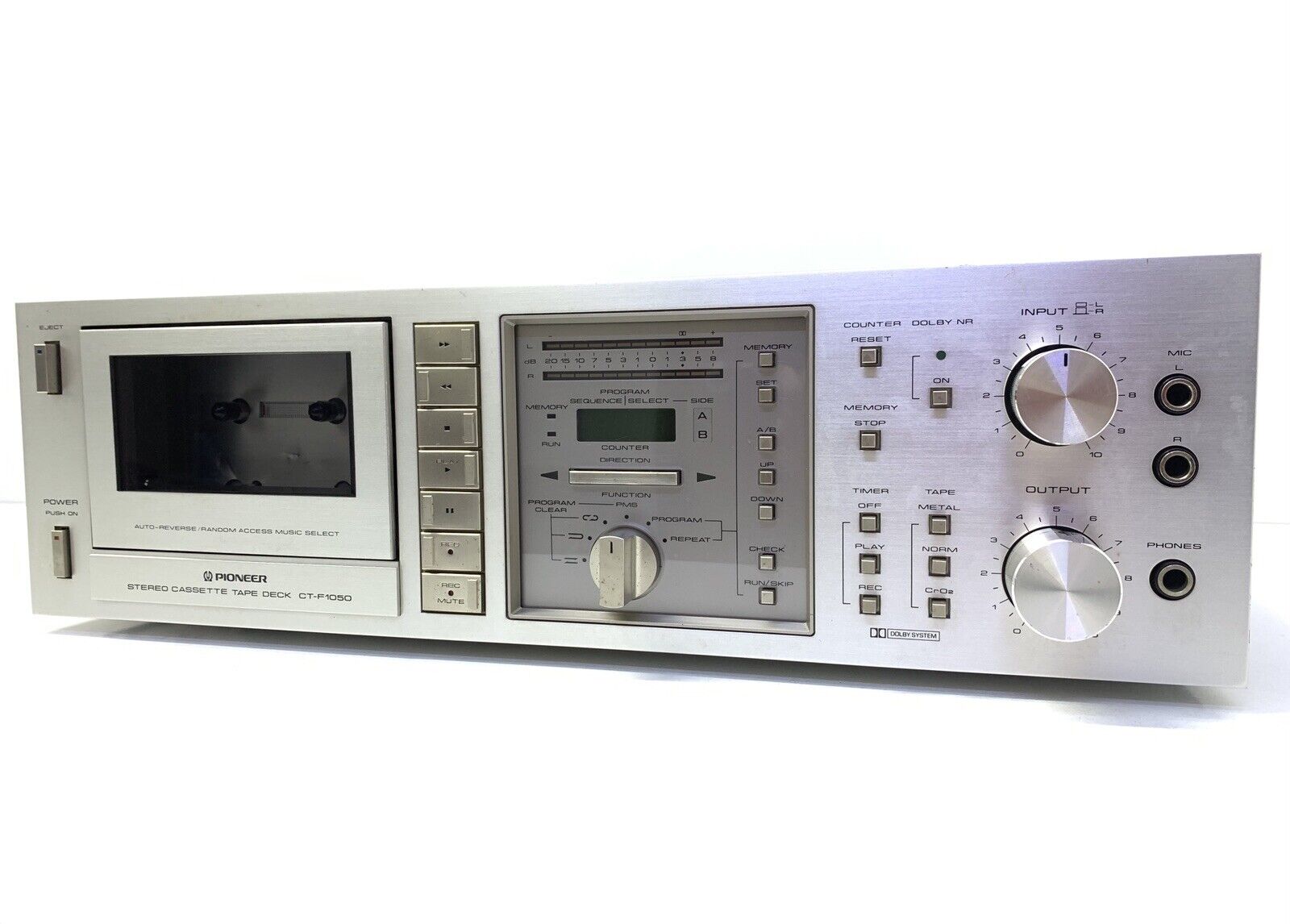 PIONEER CT-F1050 RARE 2 Motor AutoReverse Stereo Cassette Vintage 1980 Good Look