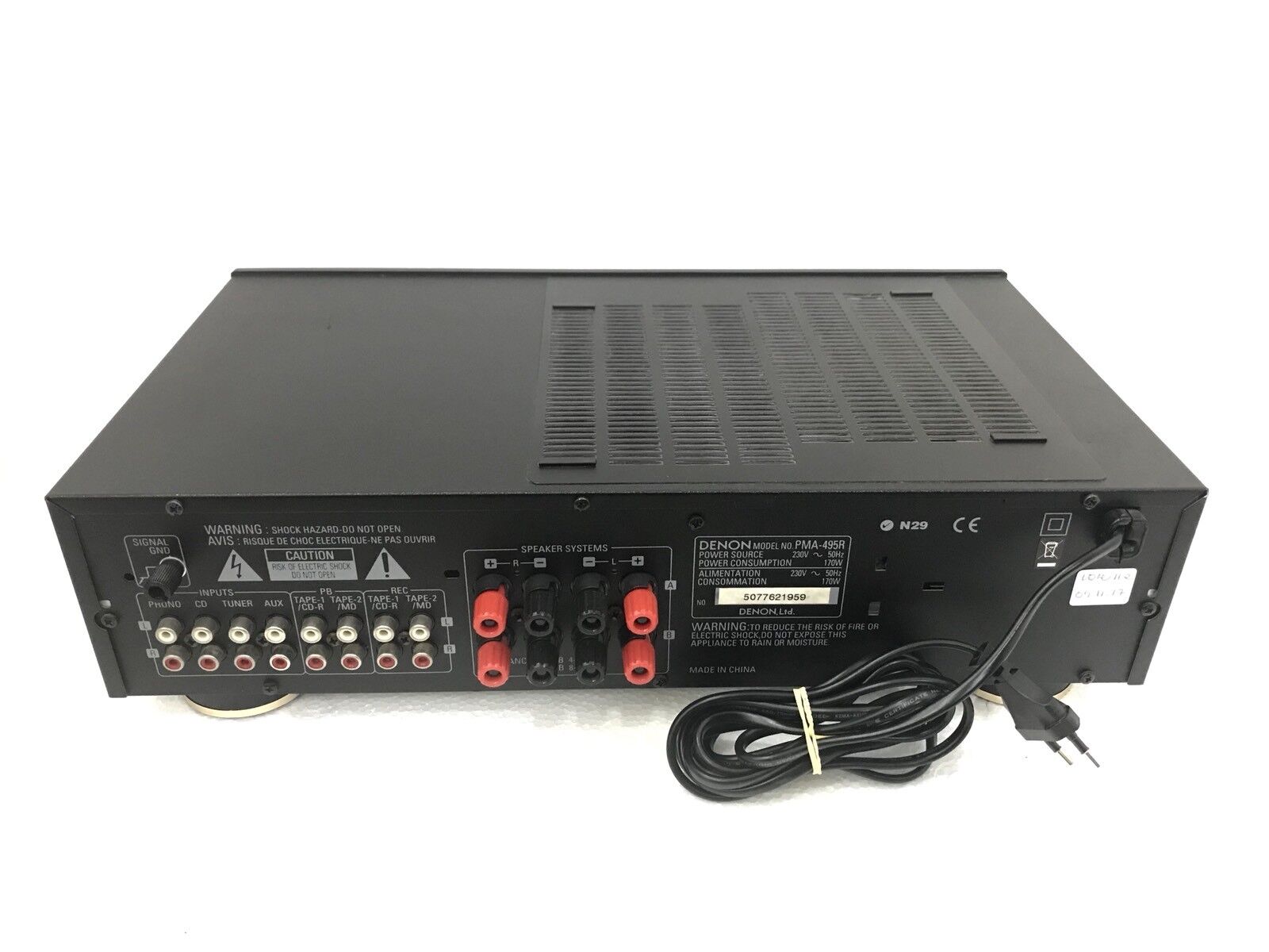DENON Stereo Integrated Amplifier PMA-495R Vintage 2003, 90 Watts RMS Good Look