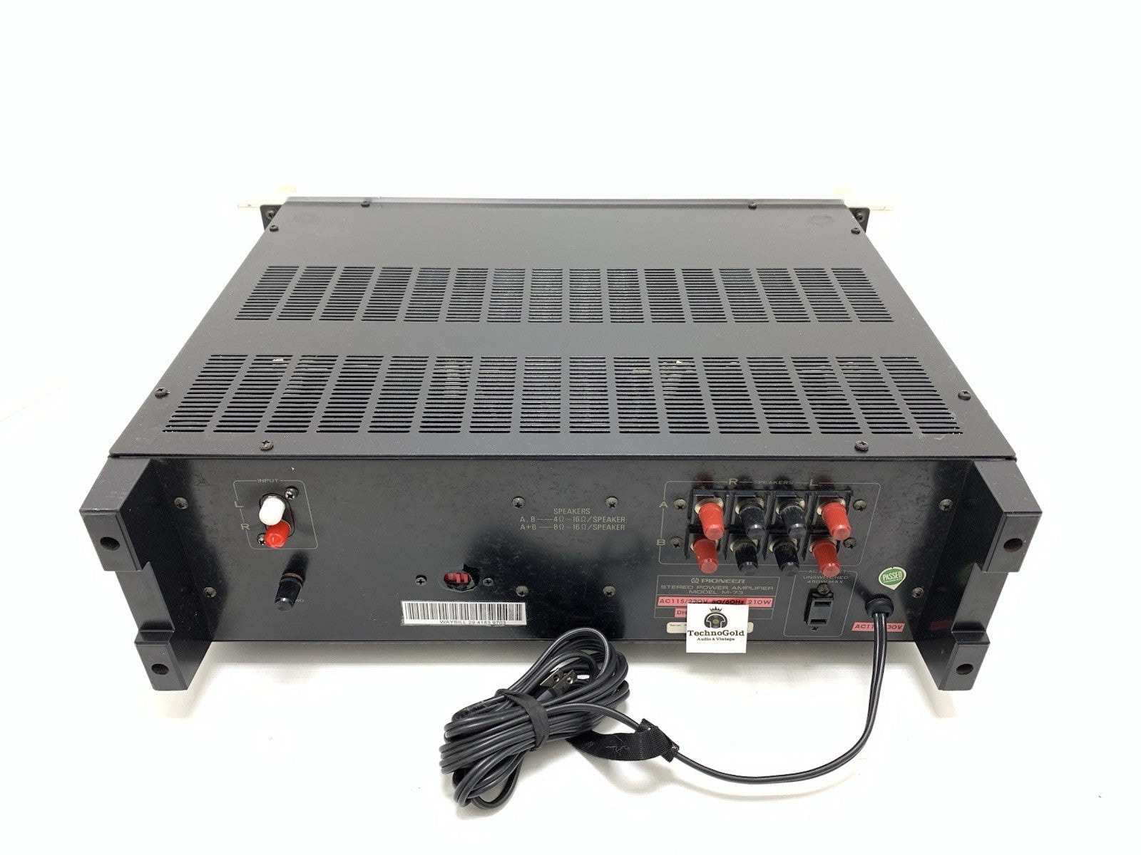 PIONEER M 73 SPEC Stereo Power Amplifier  85+85W RMS Vintage 1980 Work Good Look