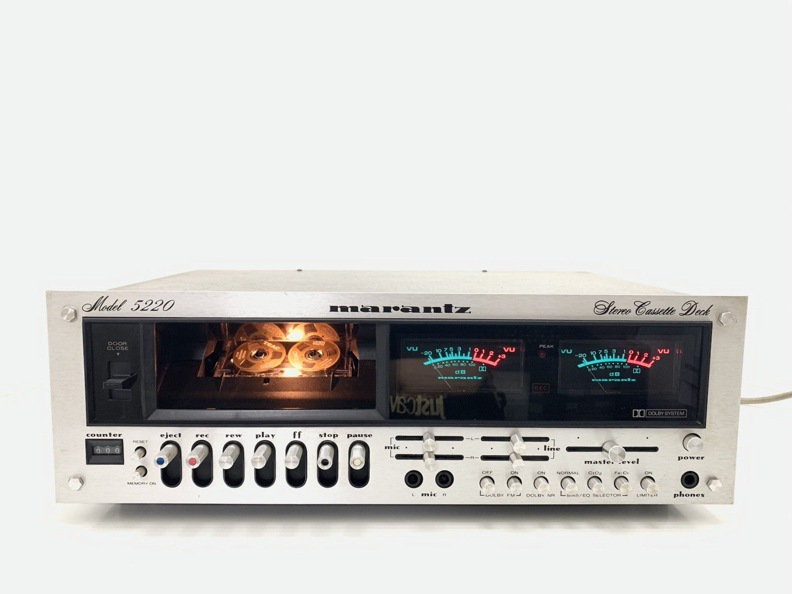 MARANTZ 5220 Stereo Cassette Tape Deck 2 Head Vintage 1977 Hi End WORK Good Look