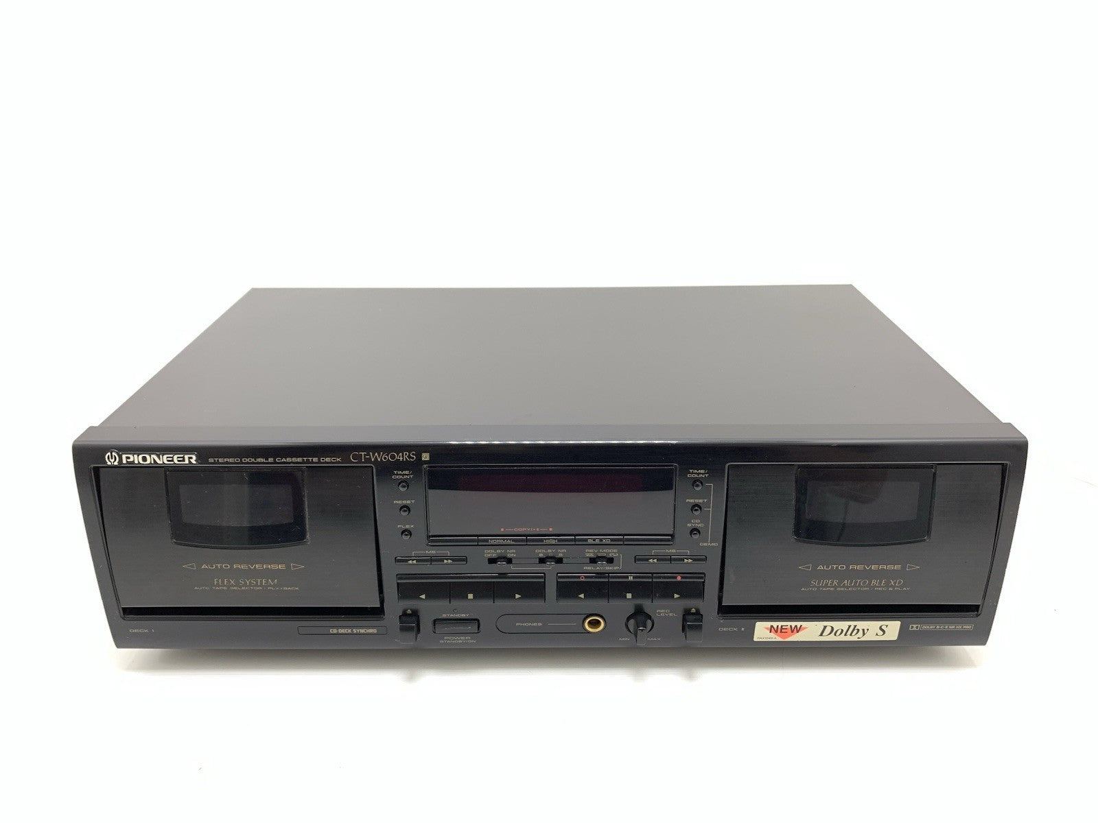 PIONEER CT W604RS Stereo DOBLE Cassette Tape Deck AUTO Reverse WORKING Good Look