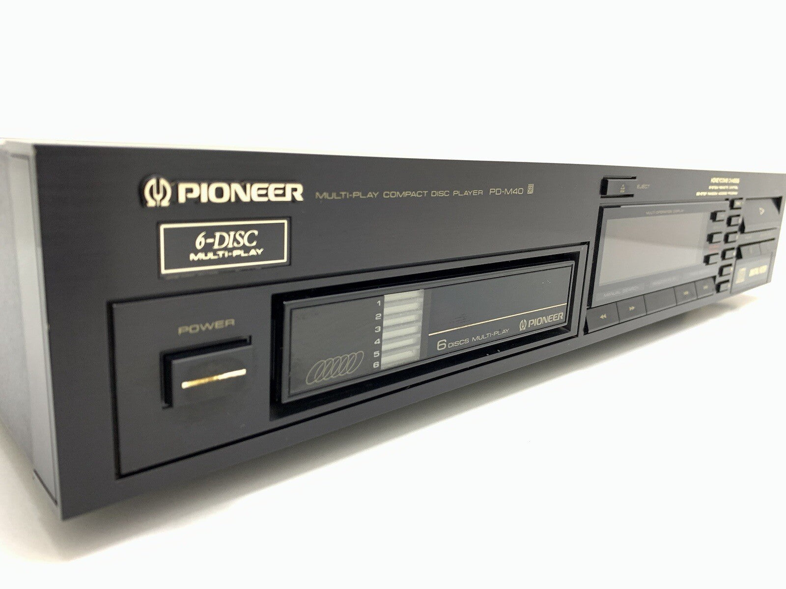 PIONEER Pd M40 CD Compact 6 Disc Multi Player Hi Fi Vintage 1987 Work Good Look