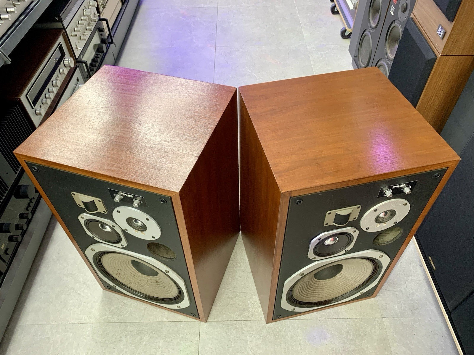 PIONEER HPM 100 Original 4Way SPEAKERS 100 Watts RMS Vintage 1976 WORK GOOD LOOK