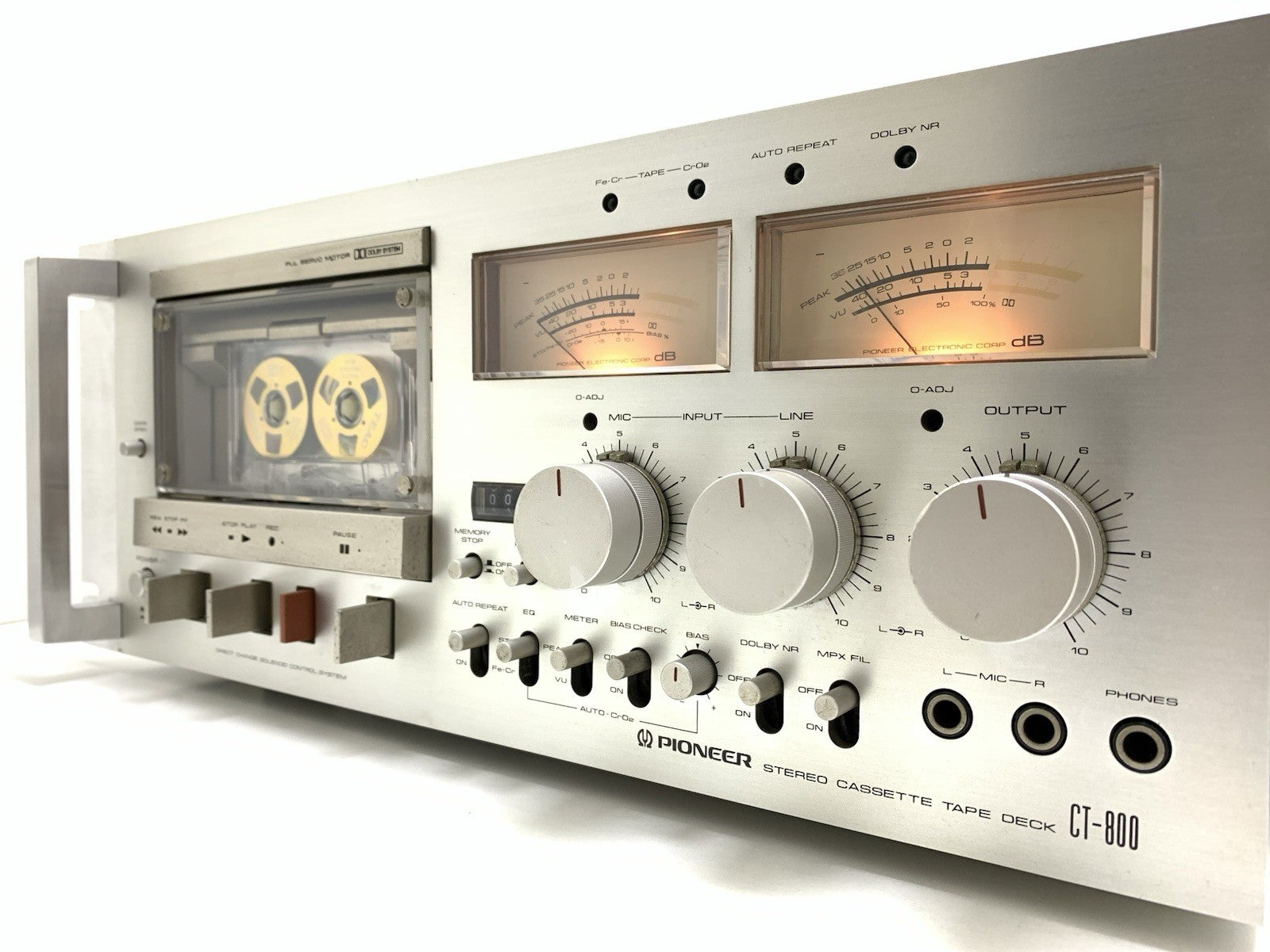 PIONEER CT 800 with handles Rack 19" Rare Stereo Tape Deck Vintage WORK GoodLook