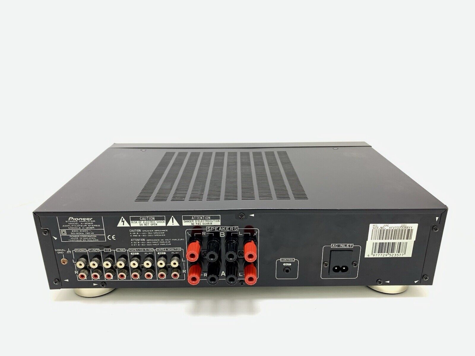 PIONEER A 209R Stereo Amplifier 35+35 Watts RMS Vintage 2000 WORK Good Look