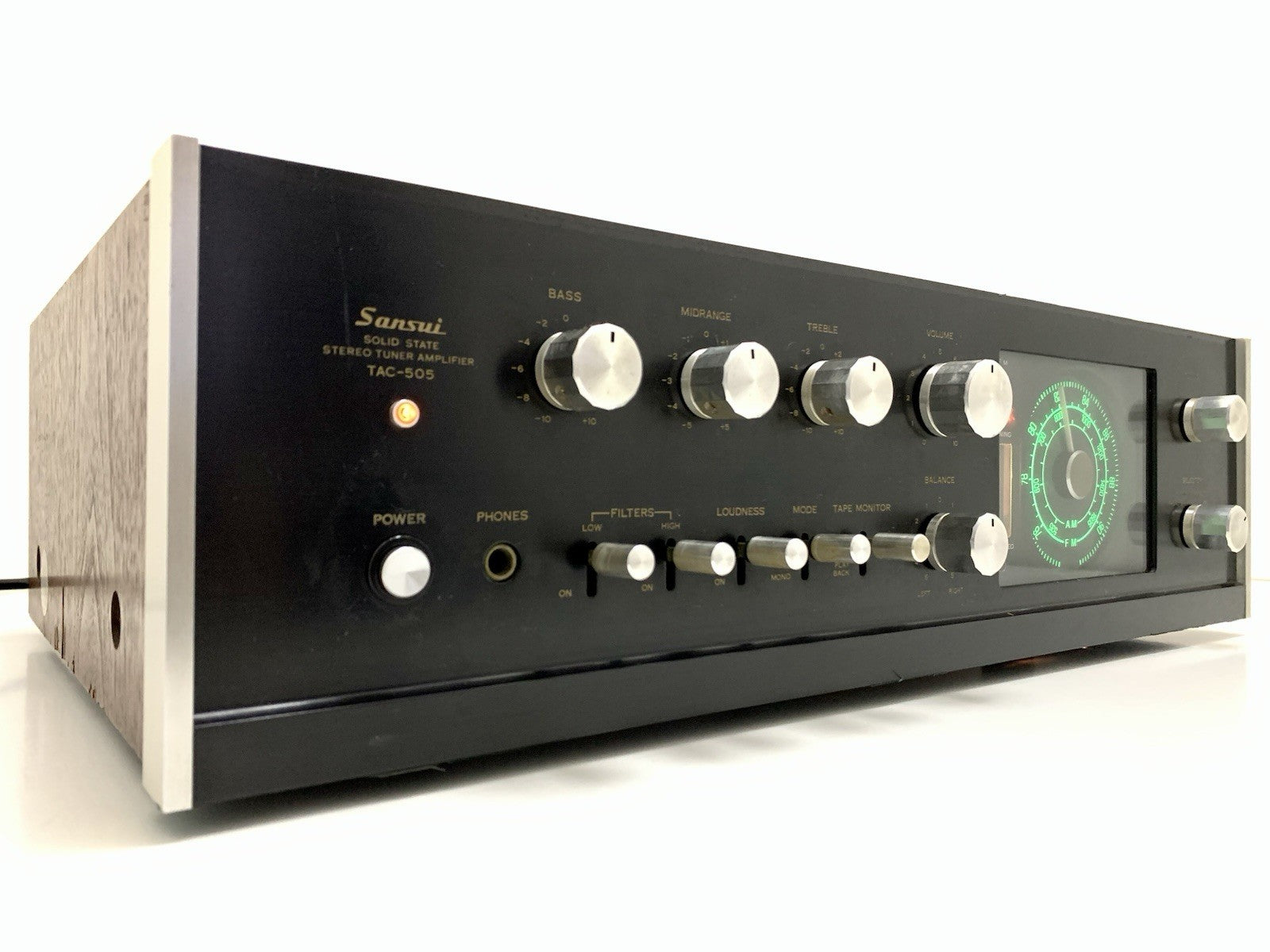 SANSUI TAC 505 Integrated Stereo Receiver 20+20 WRMS Vintage 1970 WORK Good Look