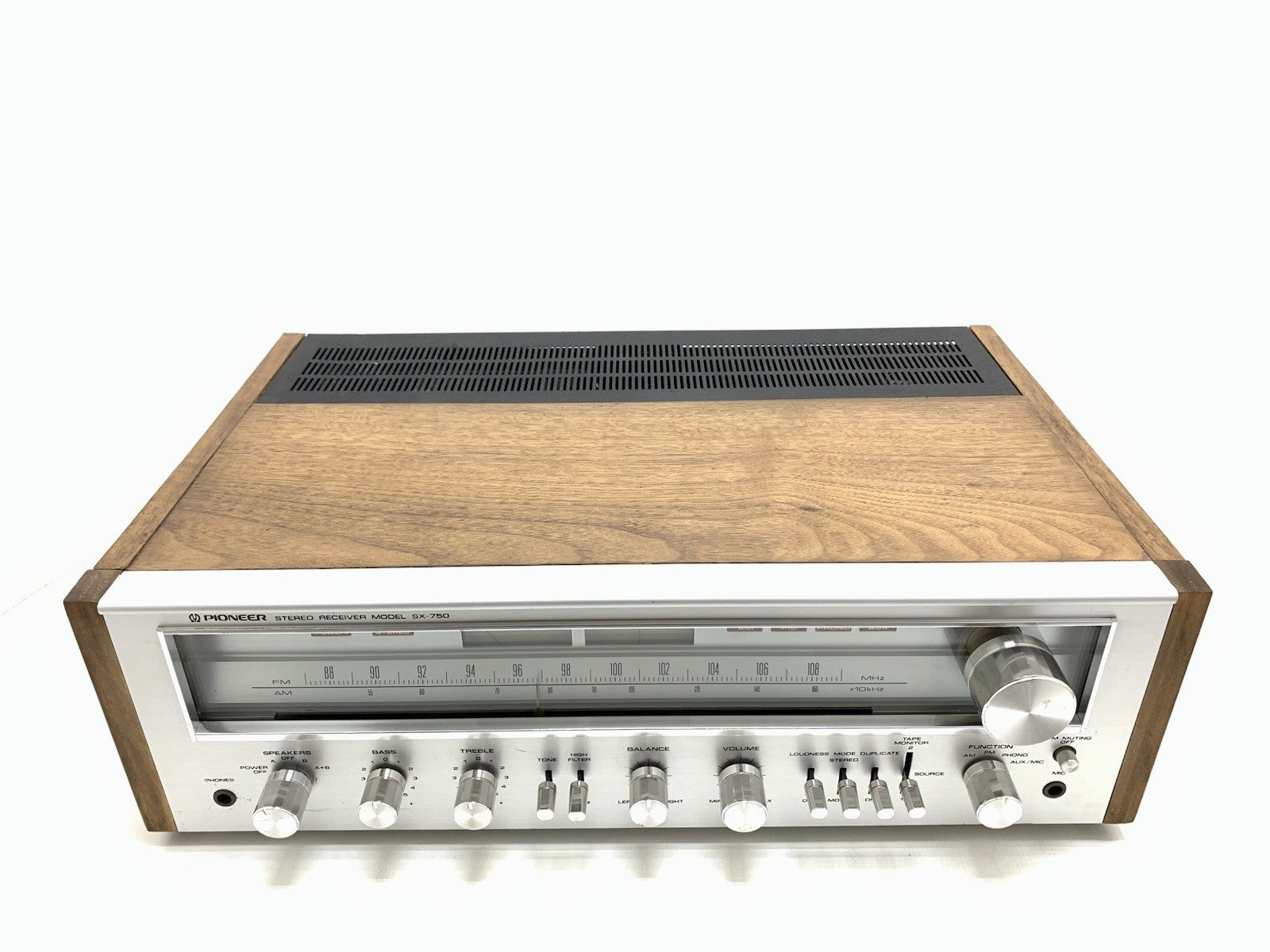 PIONEER SX 750 AM FM Stereo Receiver 50+50 Watts RMS Vintage 1976 WORK Good LOOK