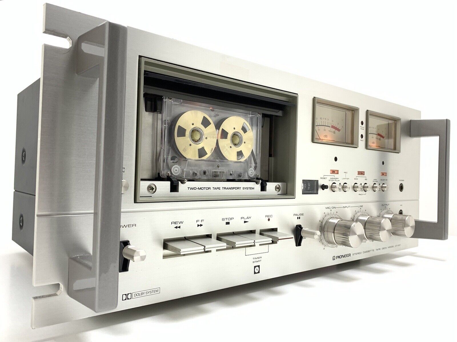 PIONEER CT-97 Rack 2 Motor 2 Head Stereo Tape Deck Vintage 1976 WORK Good Look