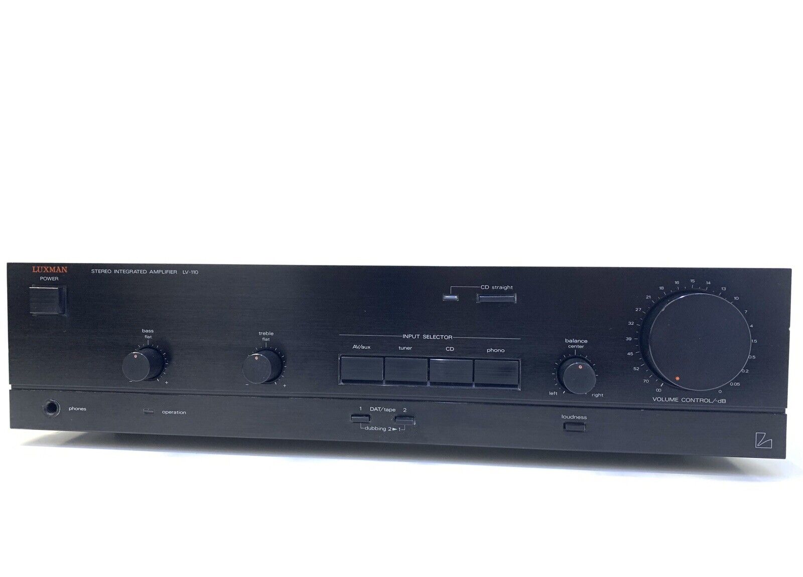 LUXMAN LV-110 Stereo Integrated Amplifier 2X 35 Watts RMS Vintage 1988 Good Look