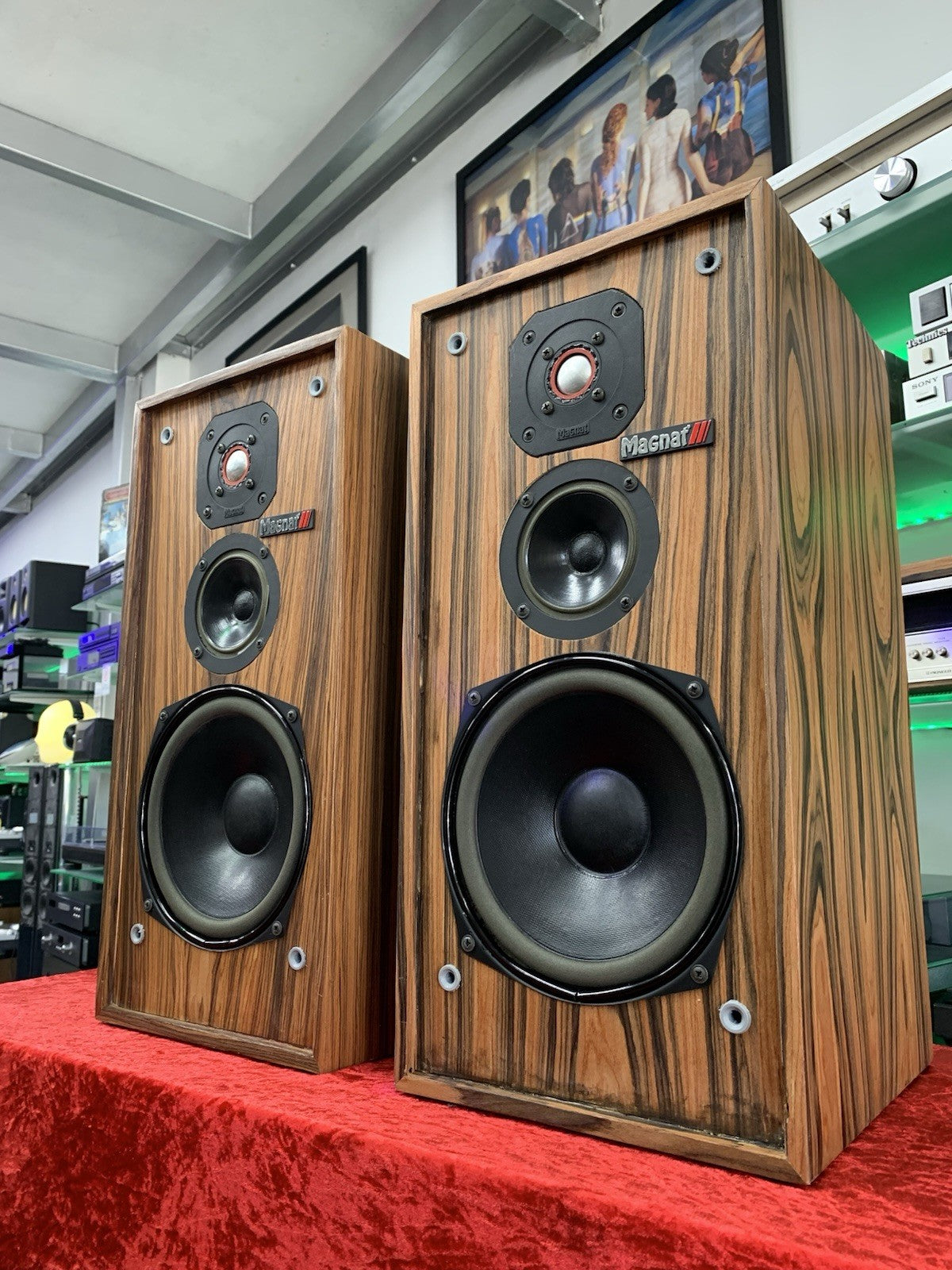 MAGNAT CONCEPT 3 High End Speakers 3 Way 80Watts RMS Vintage 1990 WORK Good Look