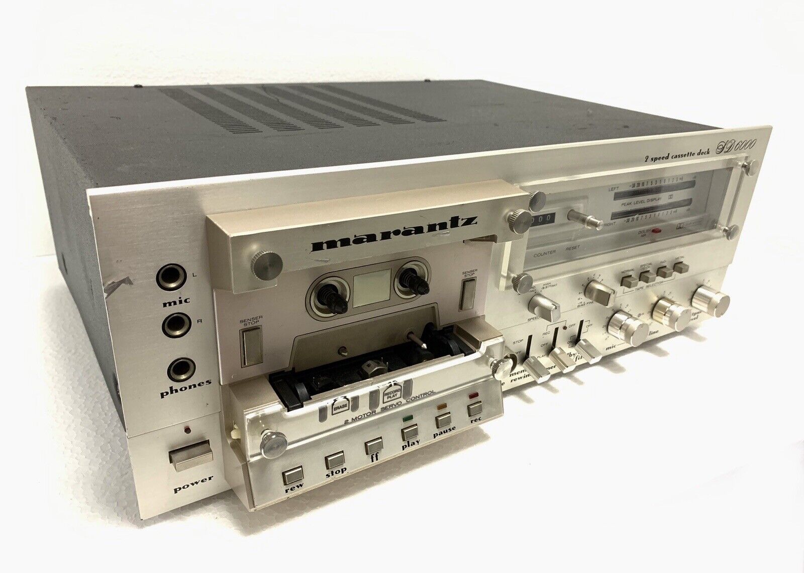 MARANTZ SD 6000 Stereo Cassette Deck 2 Speed Vintage 1979 Hi End WORK Good Look