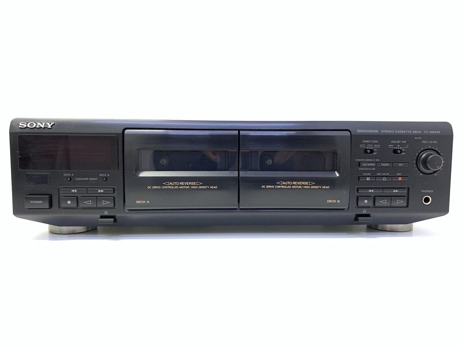 SONY TC-WE405 Tape Deck Doble Cassette Vintage 1996 Refurbished Hi End Good Look