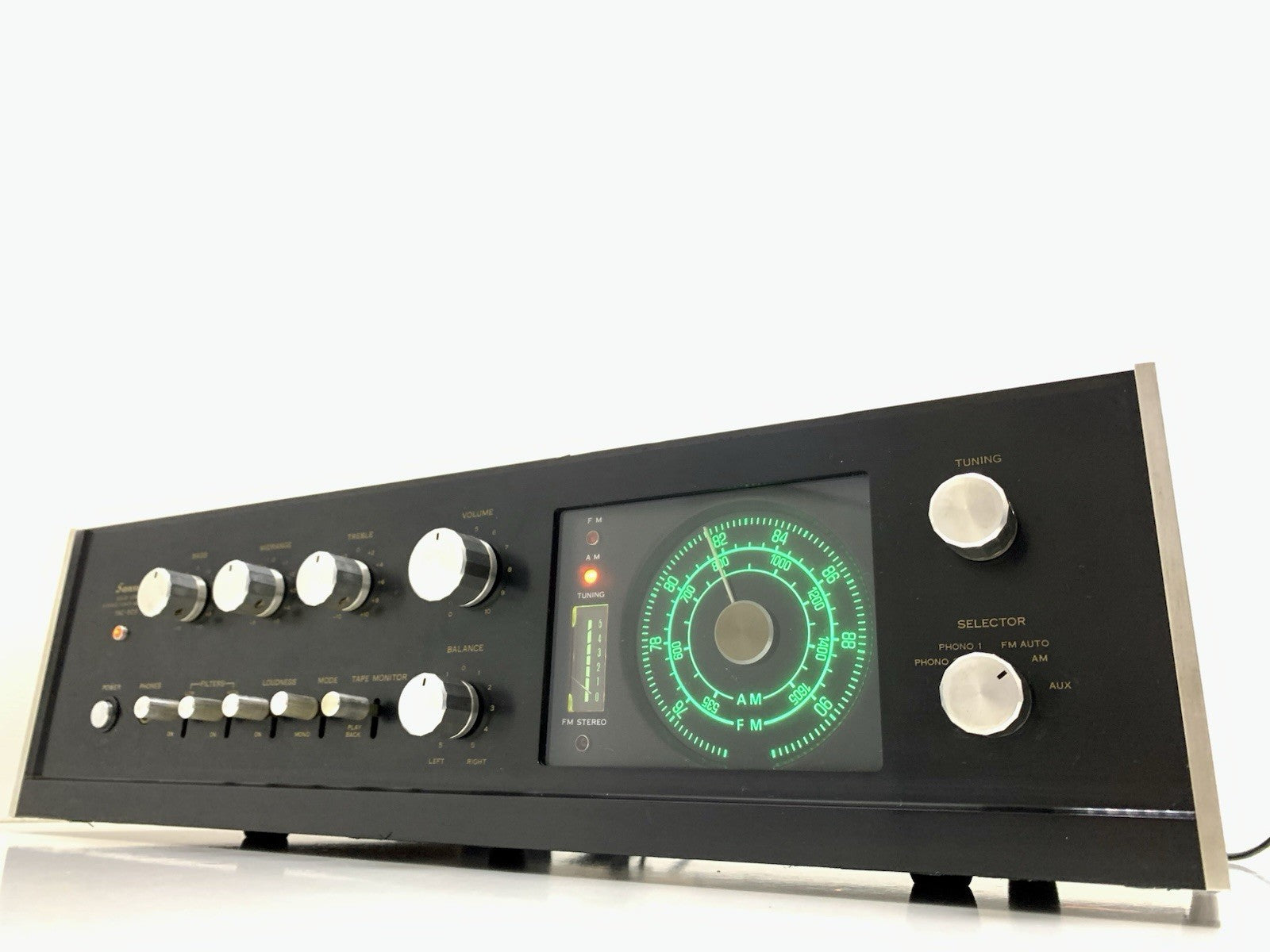 SANSUI TAC 505 Integrated Stereo Receiver 20+20 WRMS Vintage 1970 WORK Good Look