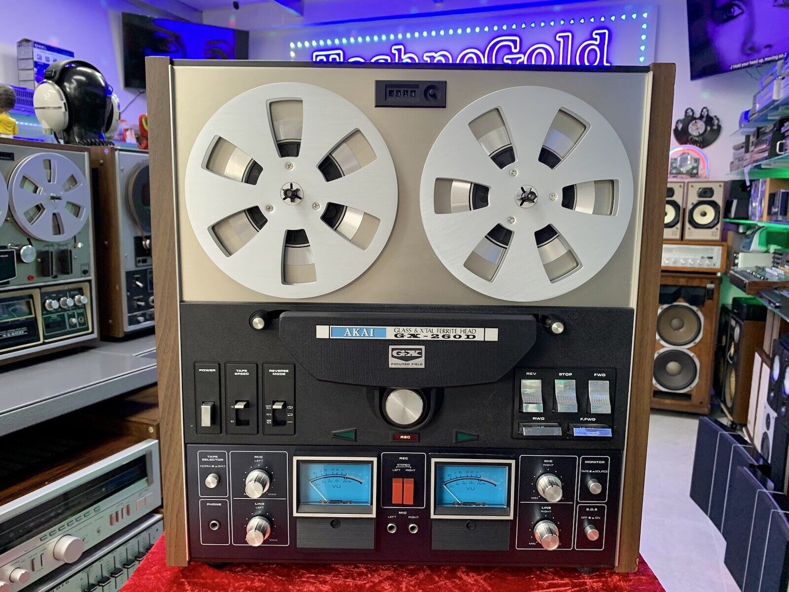 AKAI GX 260D Tape Reel to Reel 4Track 7" Vintage 1973 AutoReverse WORK Good Look