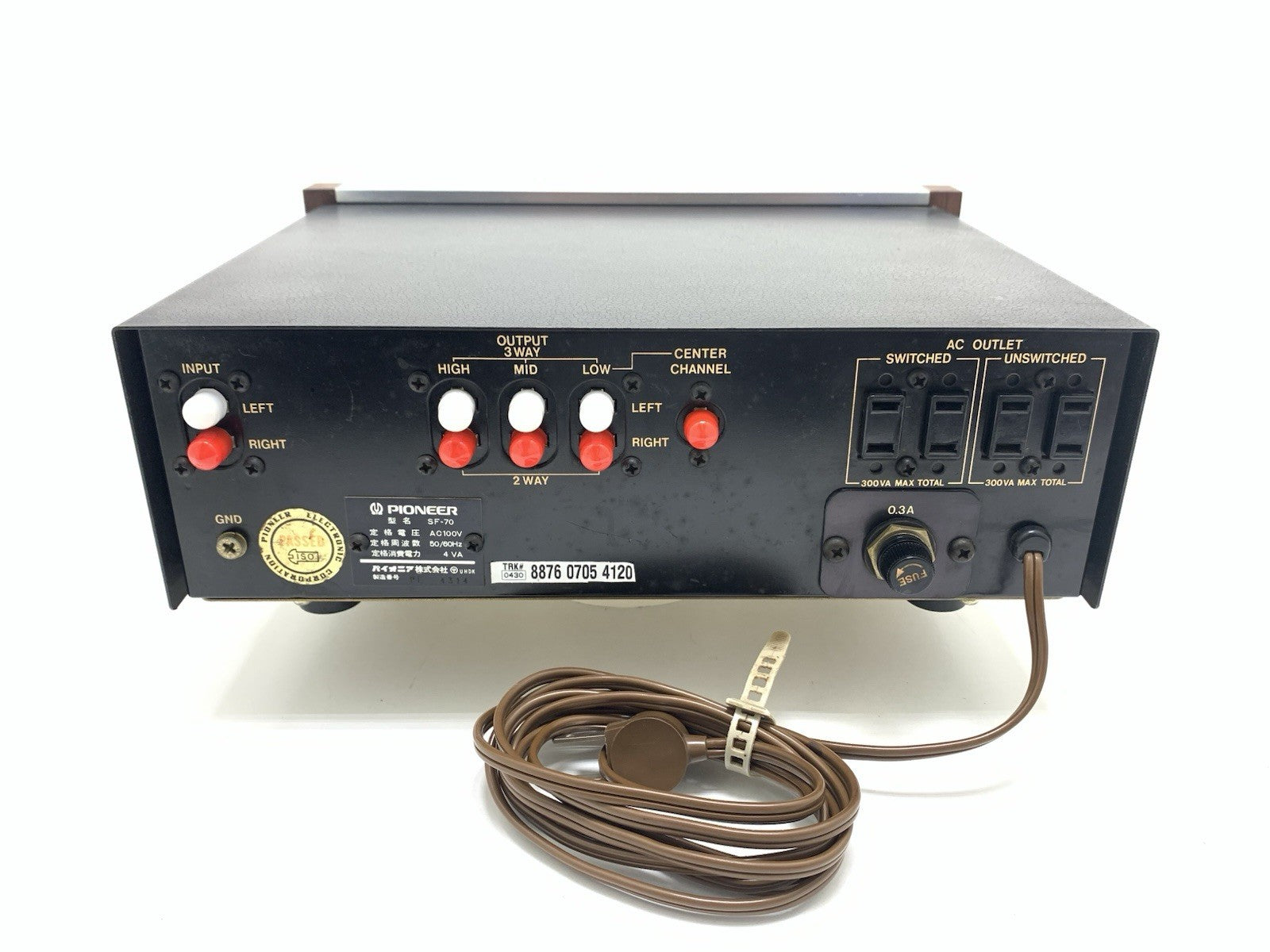 PIONEER SF 70 SF 700 ELECTRONIC CROSSOVER 3/2 Way Vintage 1969 WORK Good Look