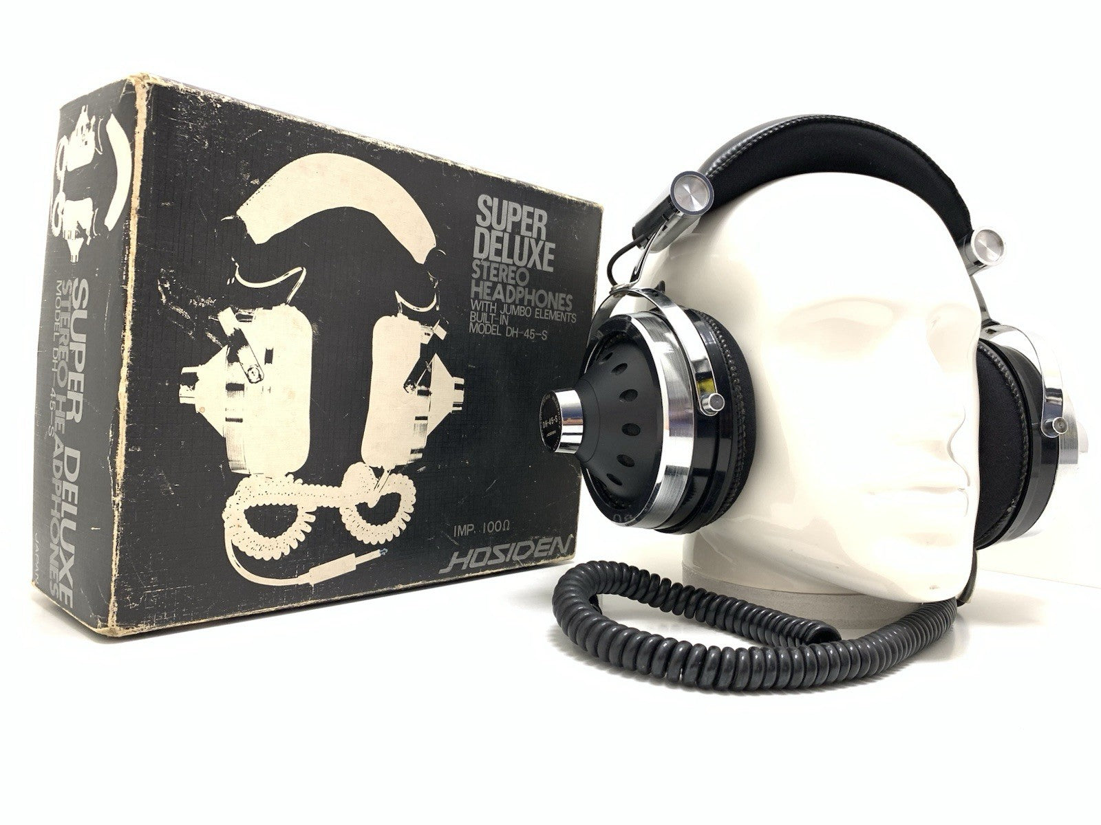Hosiden DH 45 S Professional Headphones Vintage 1973 RARE Original BOX WORK GOOD