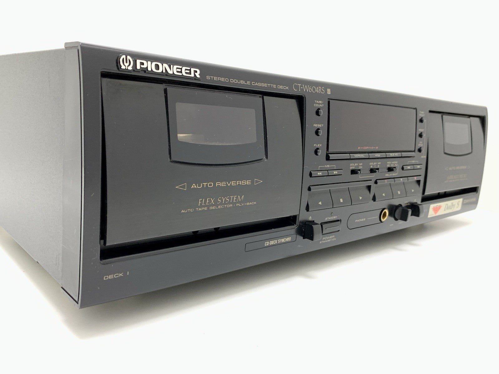 PIONEER CT W604RS Stereo DOBLE Cassette Tape Deck AUTO Reverse WORKING Good Look