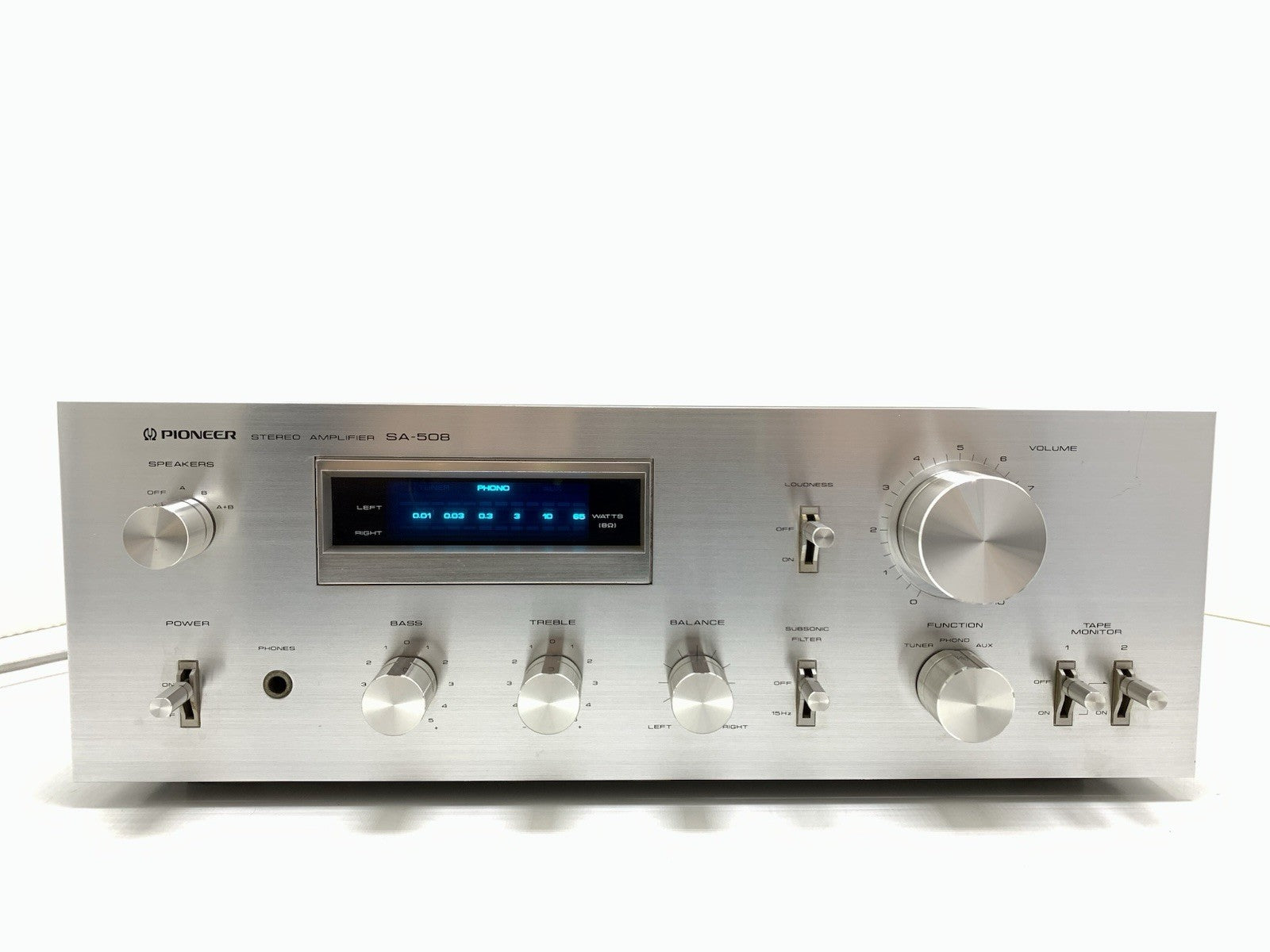 PIONEER SA 508 Stereo HiFi Amplifier 25+25 Watts RMS Vintage 1979 WORK GOOD LOOK